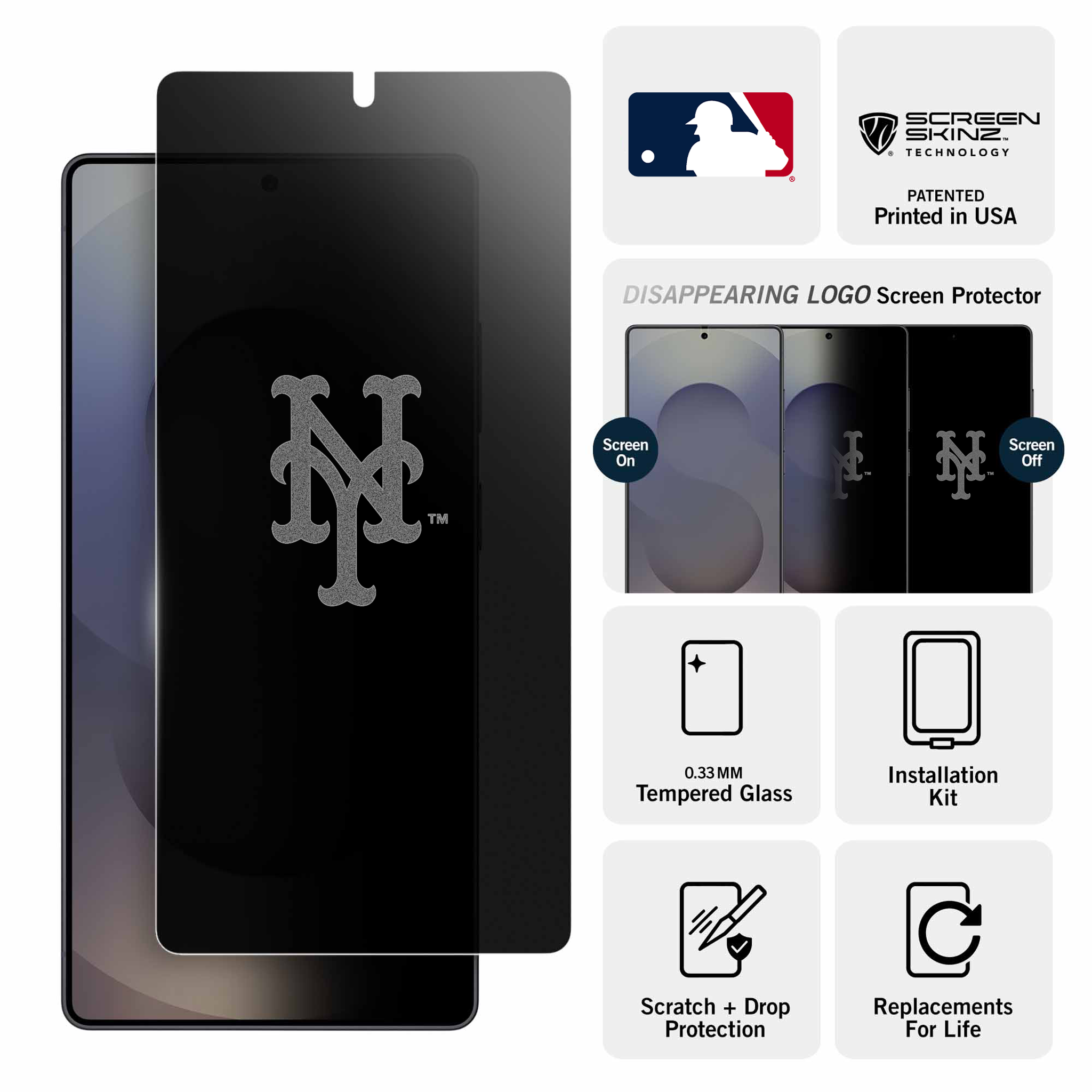 New York Mets Samsung Privacy Screen Protector