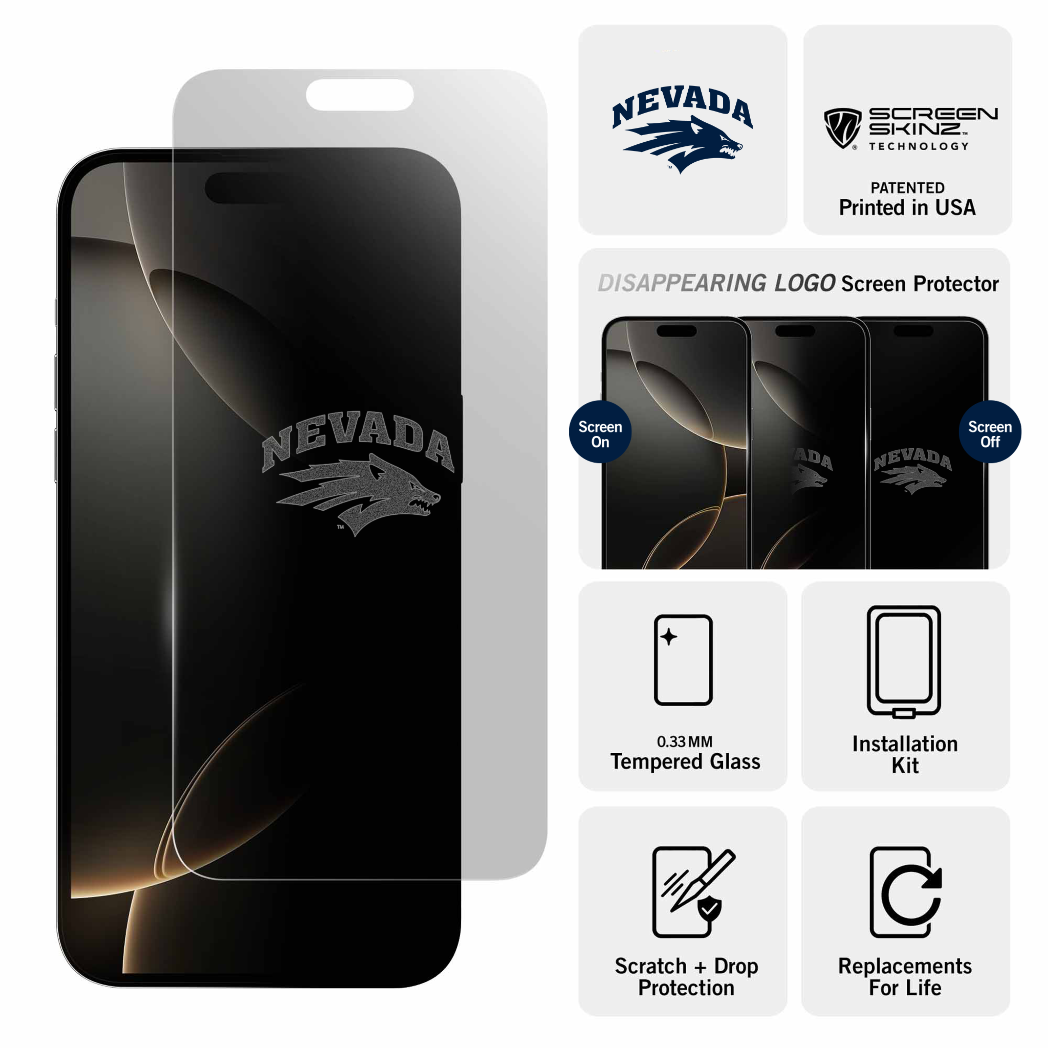 Nevada Wolf Pack Clear Screen Protector