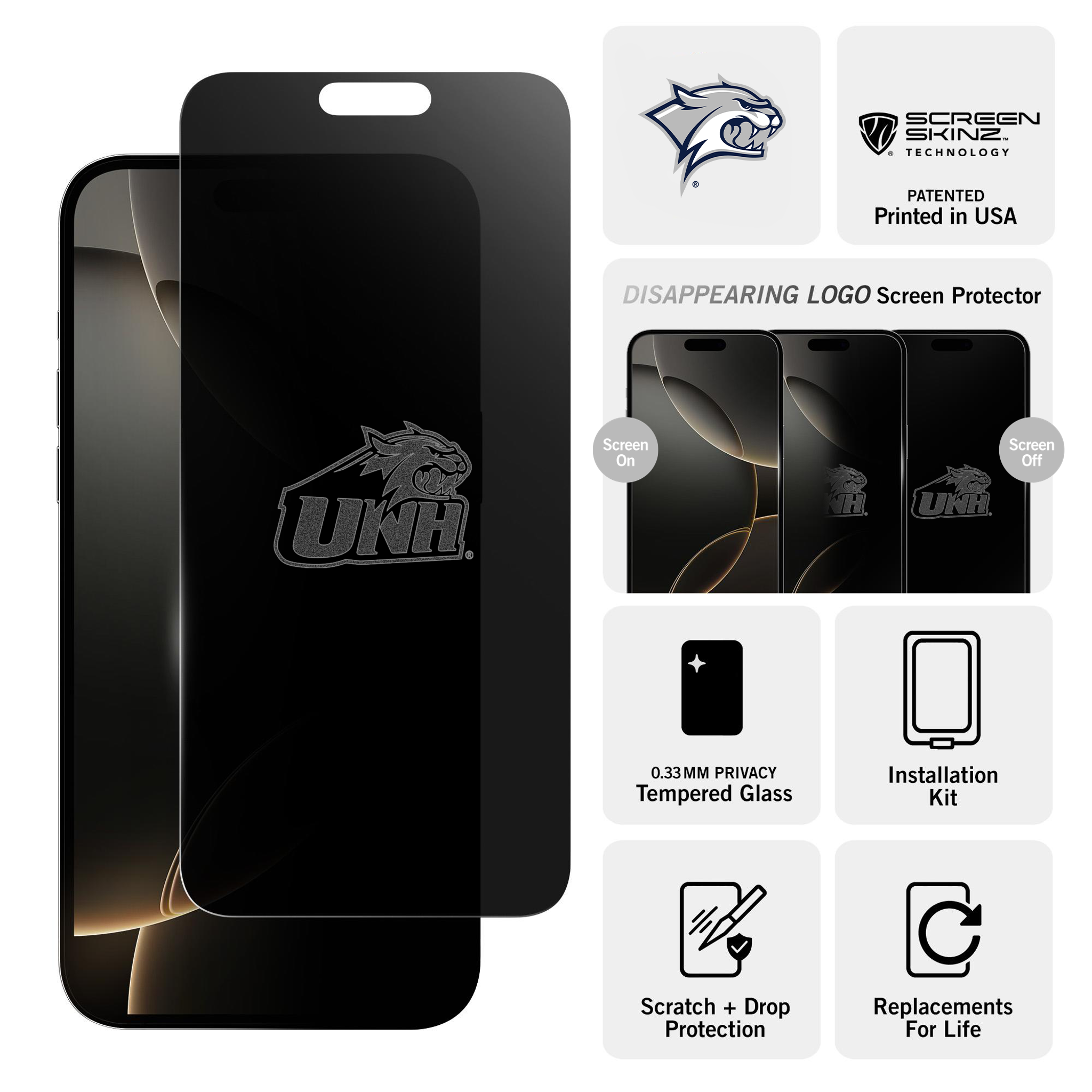 New Hampshire Wildcats Privacy Screen Protector