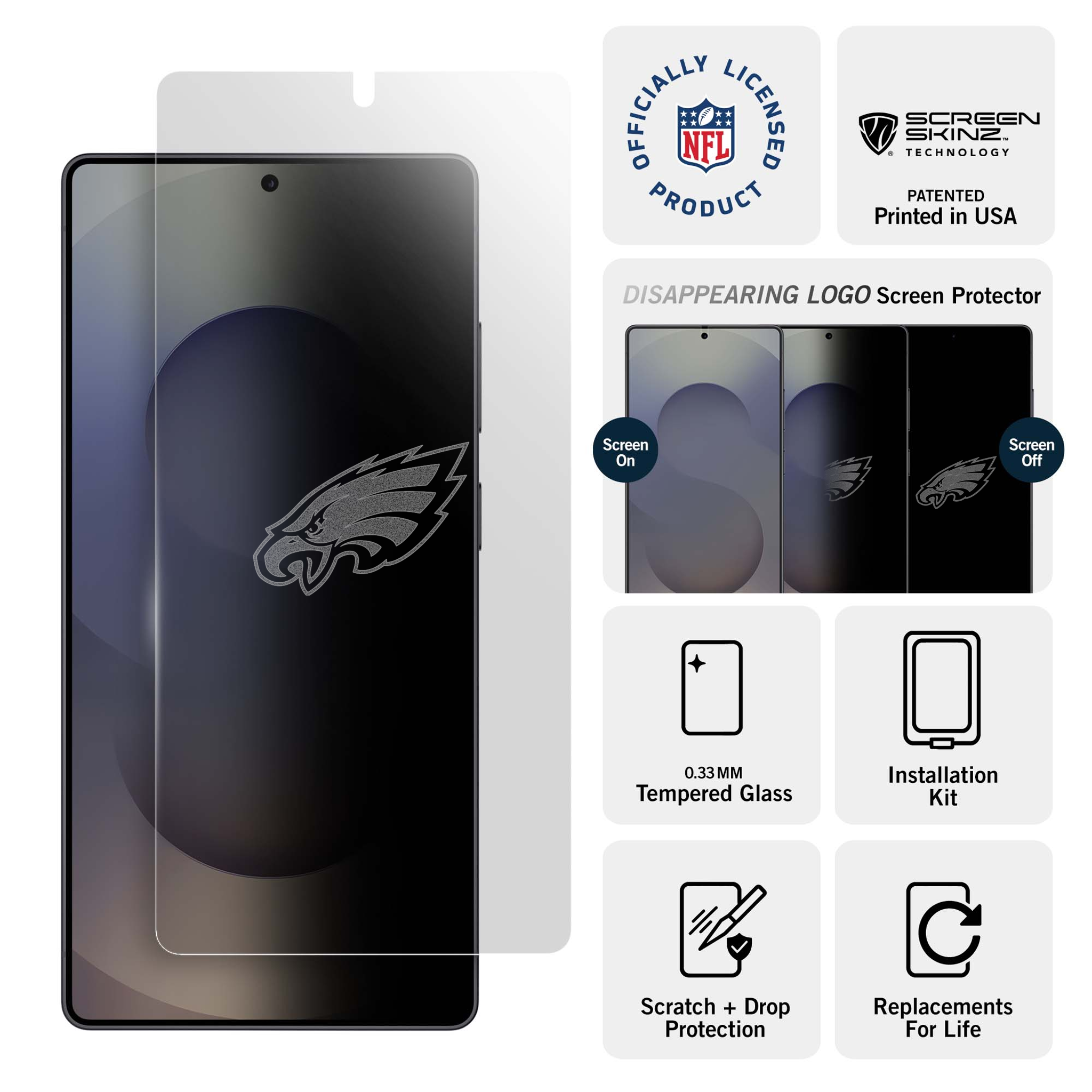Philadelphia Eagles Samsung Clear Screen Protector