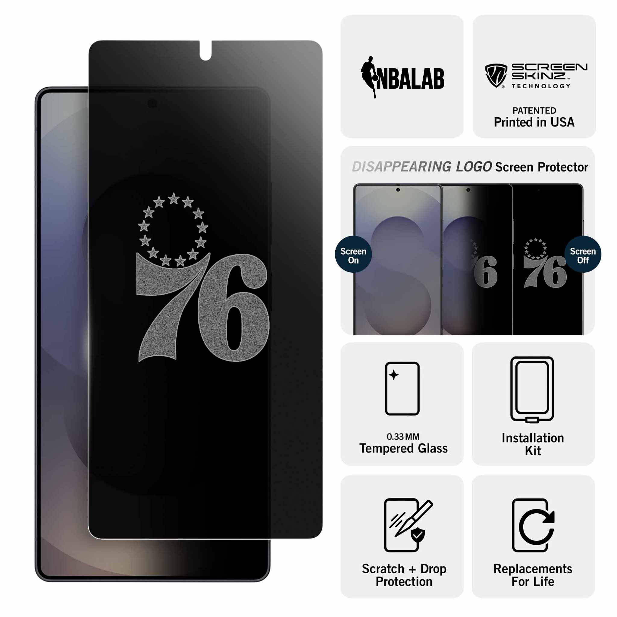 Philadelphia 76ers Samsung Privacy Screen Protector