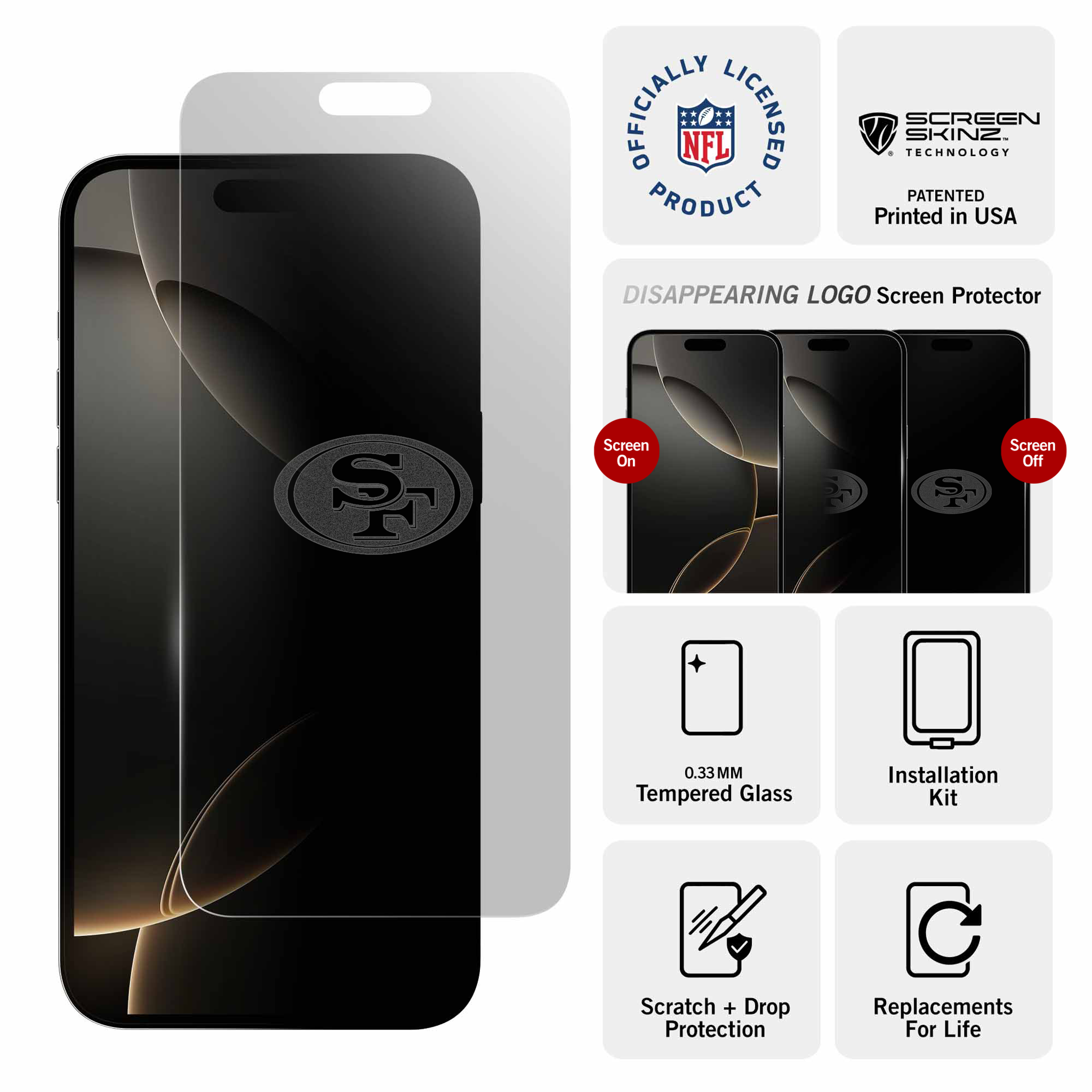 San Francisco 49ers iPhone Clear Screen Protector
