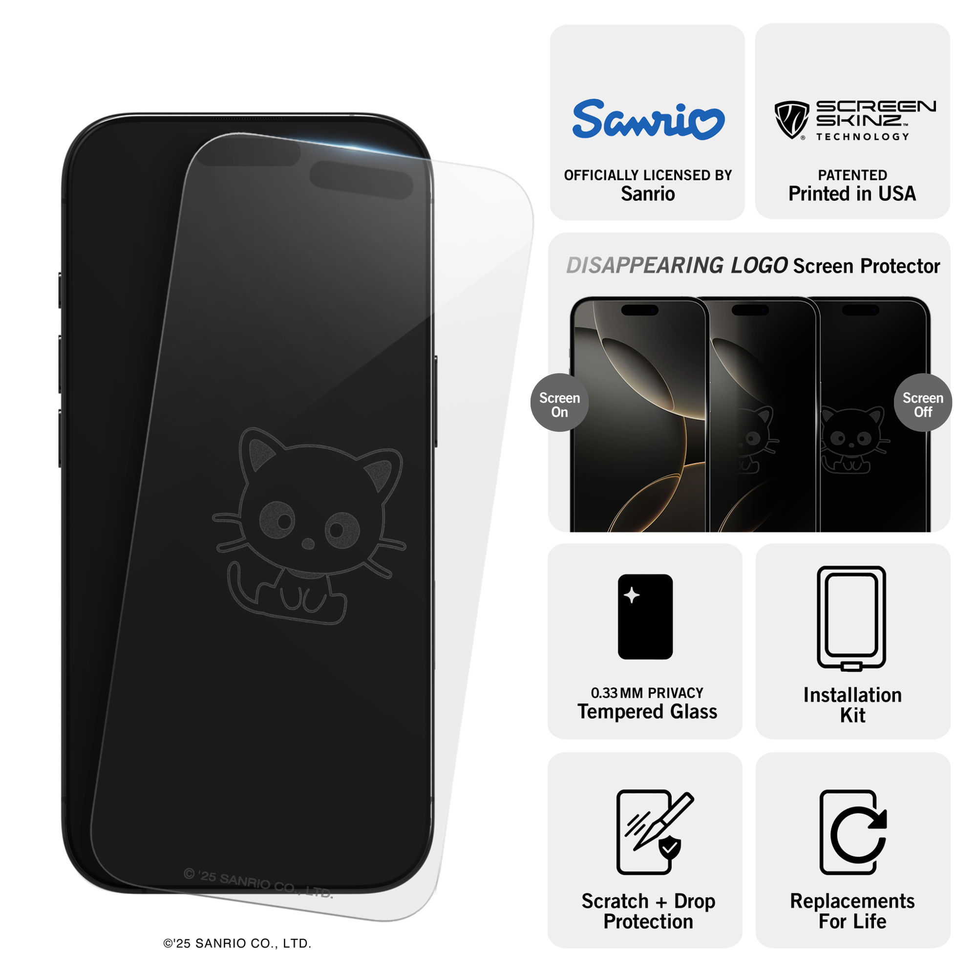 Chococat Sitting iPhone Clear Screen Protector