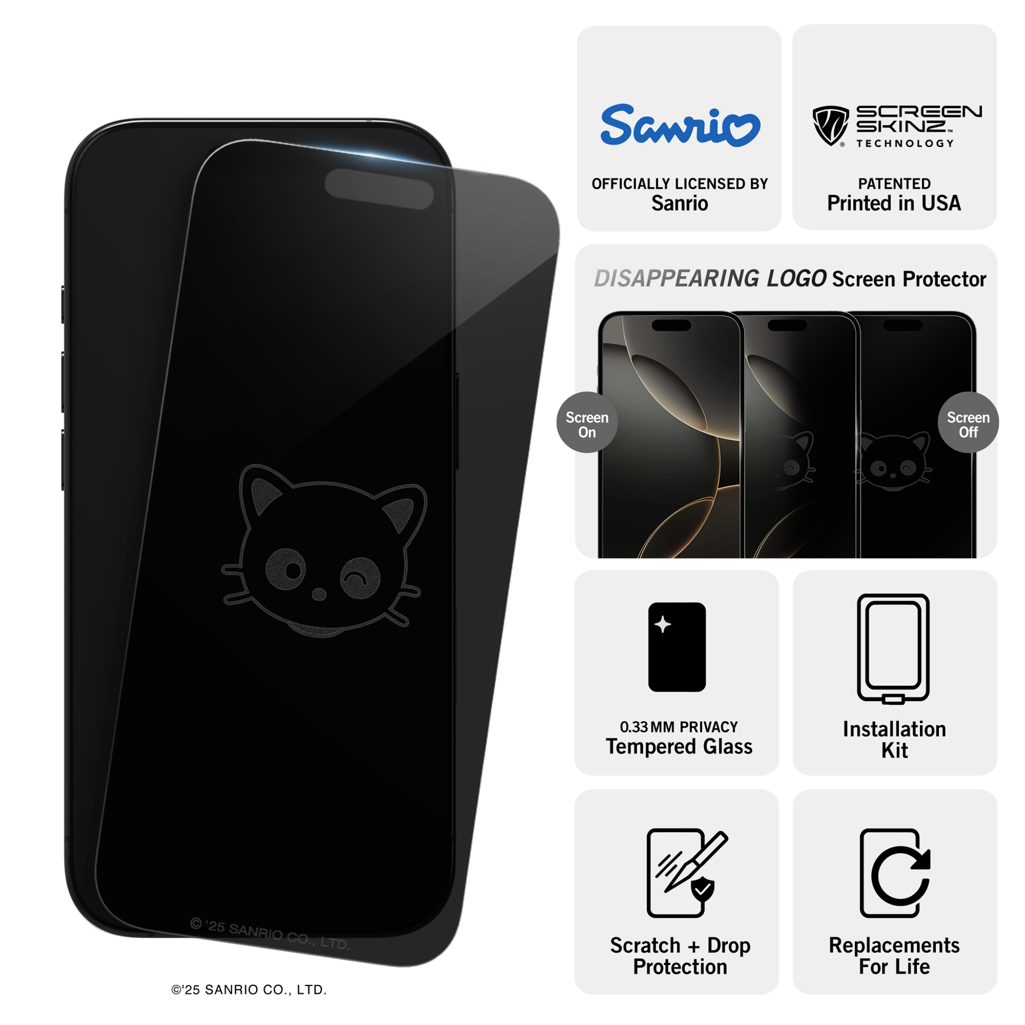 Chococat Winky iPhone Privacy Screen Protector