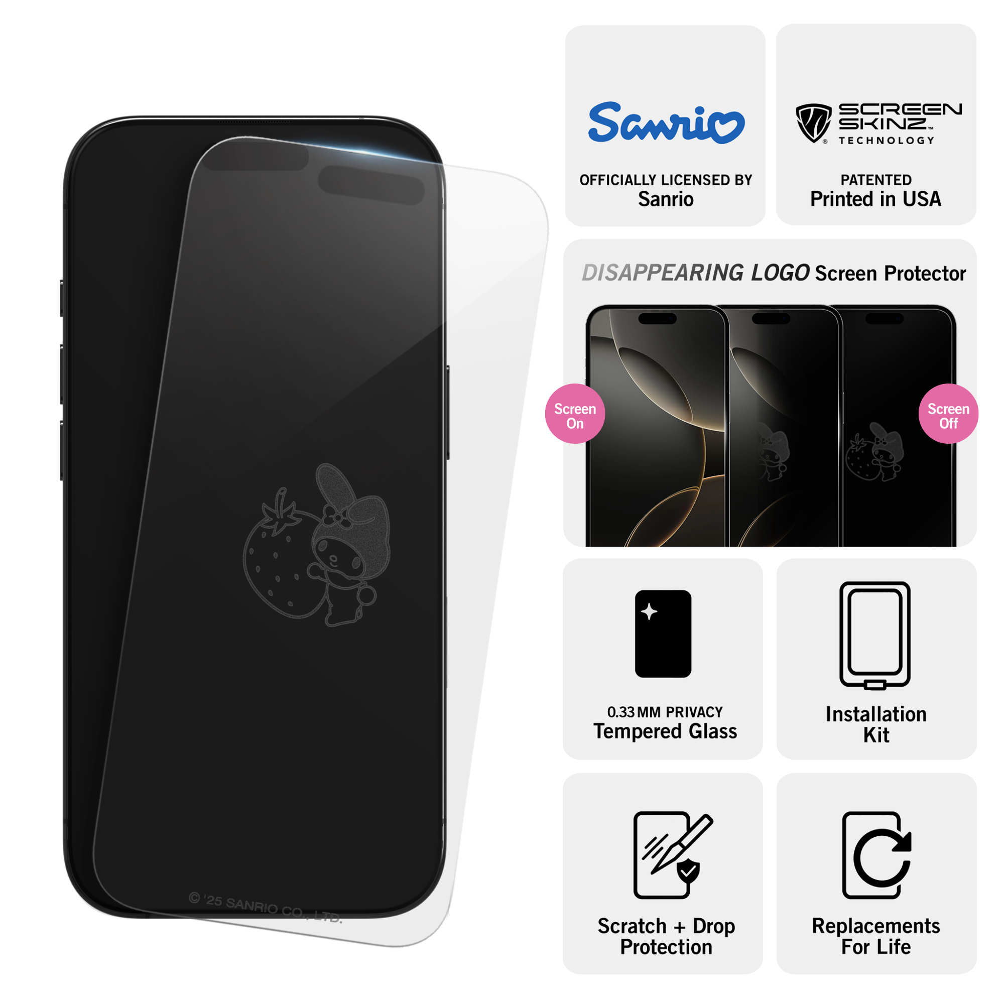 My Melody Berry iPhone Clear Screen Protector