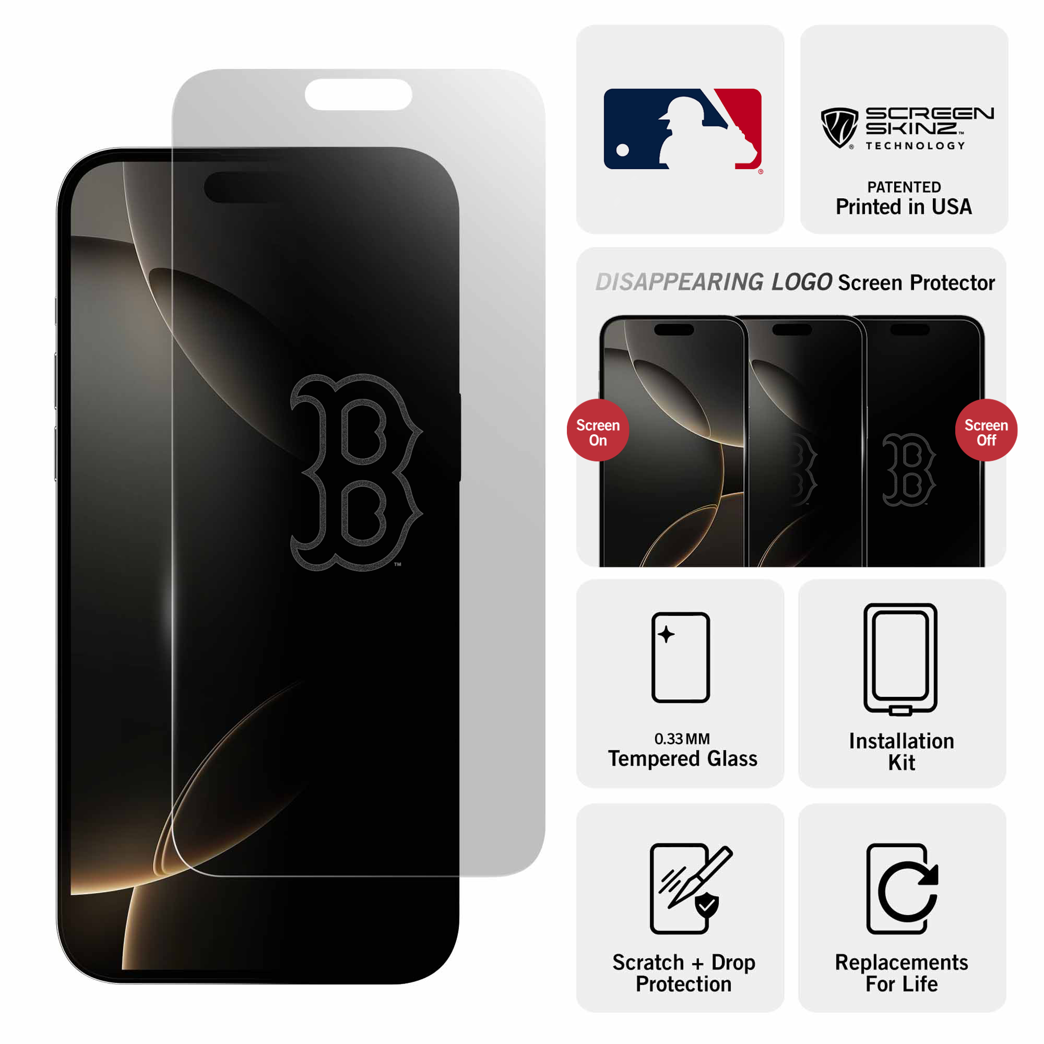 Boston Redsox Clear Screen Protector