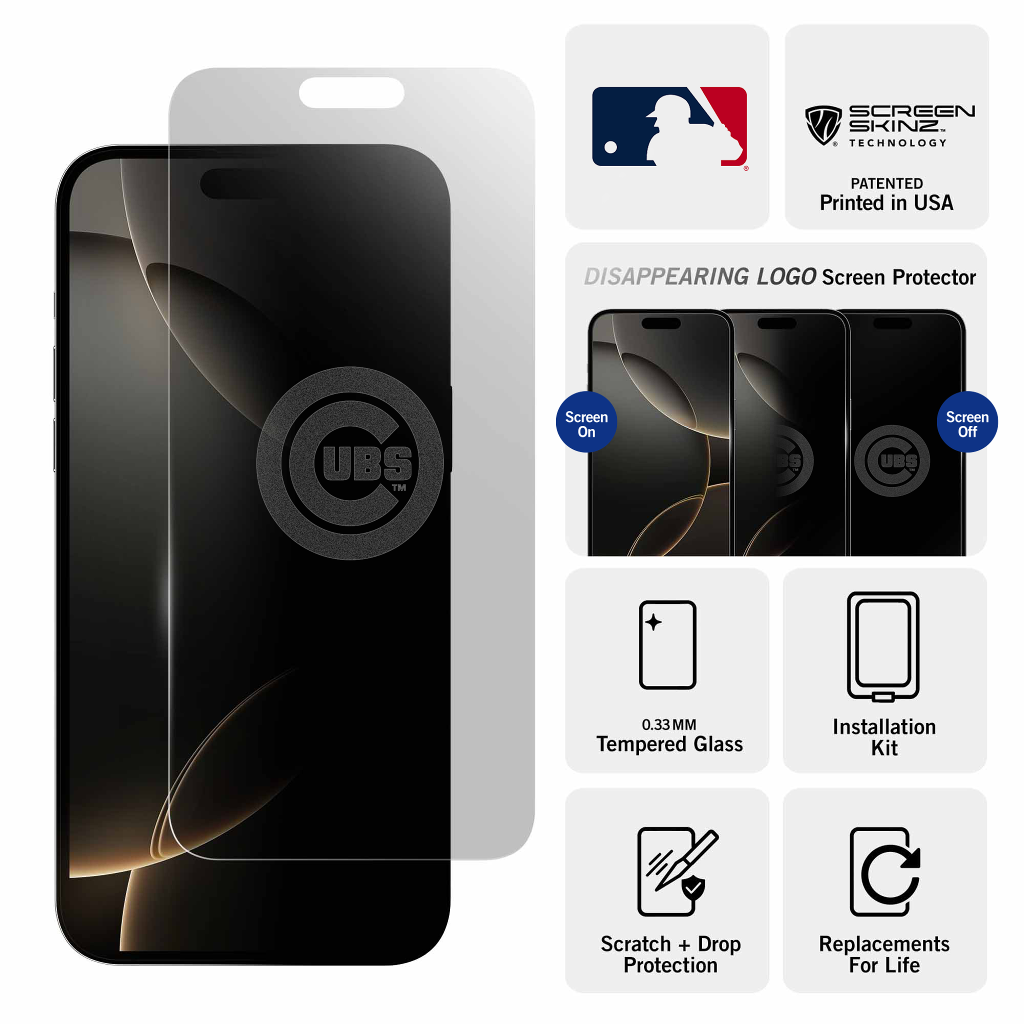 Chicago Cubs Clear Screen Protector