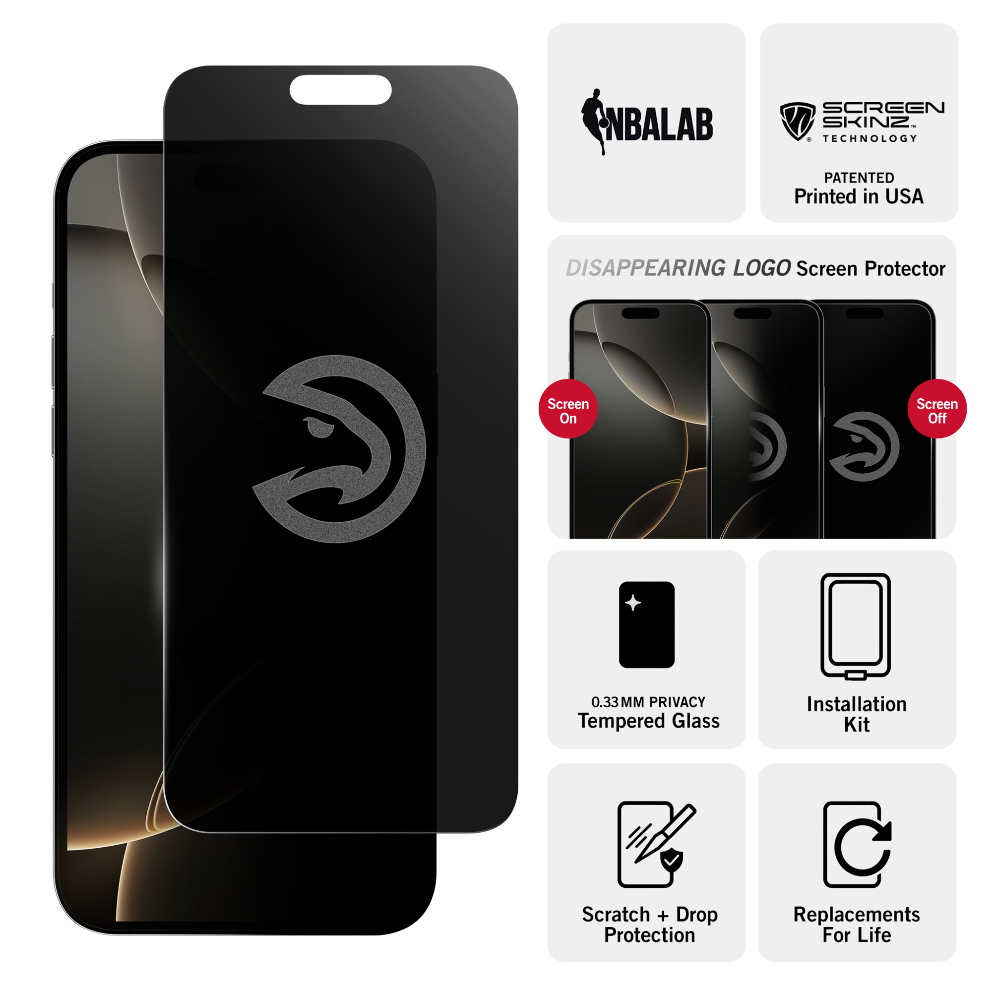 Atlanta Hawks Privacy Screen Protector