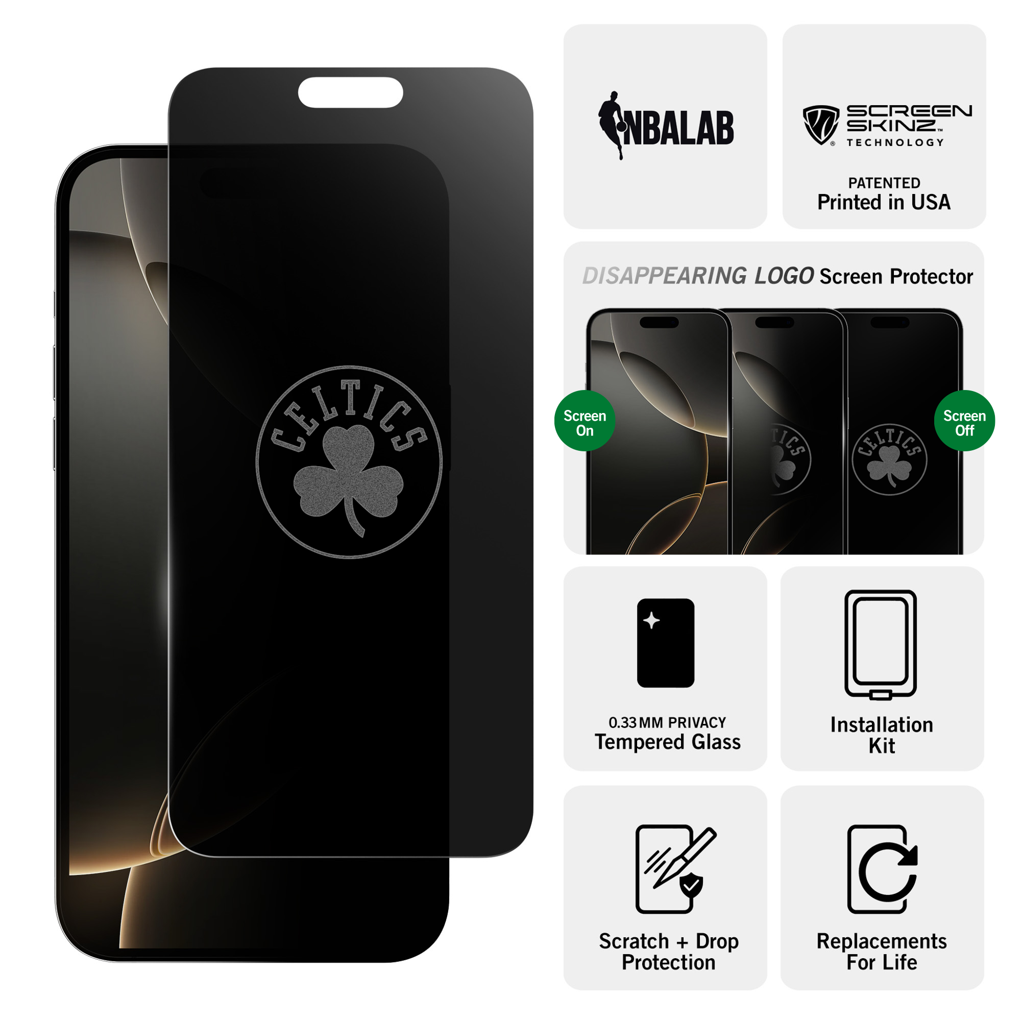 Boston Celtics Privacy Screen Protector