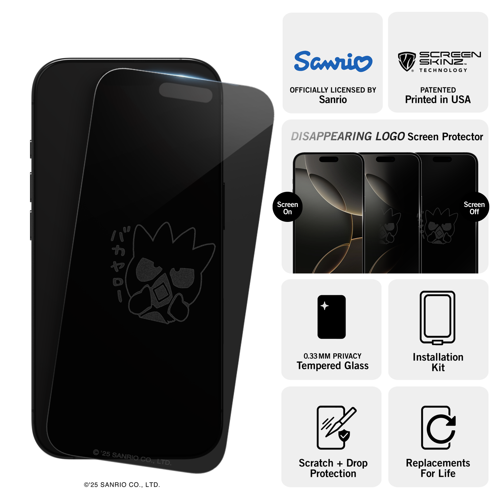 Badtz-Maru Yelping iPhone Privacy Screen Protector