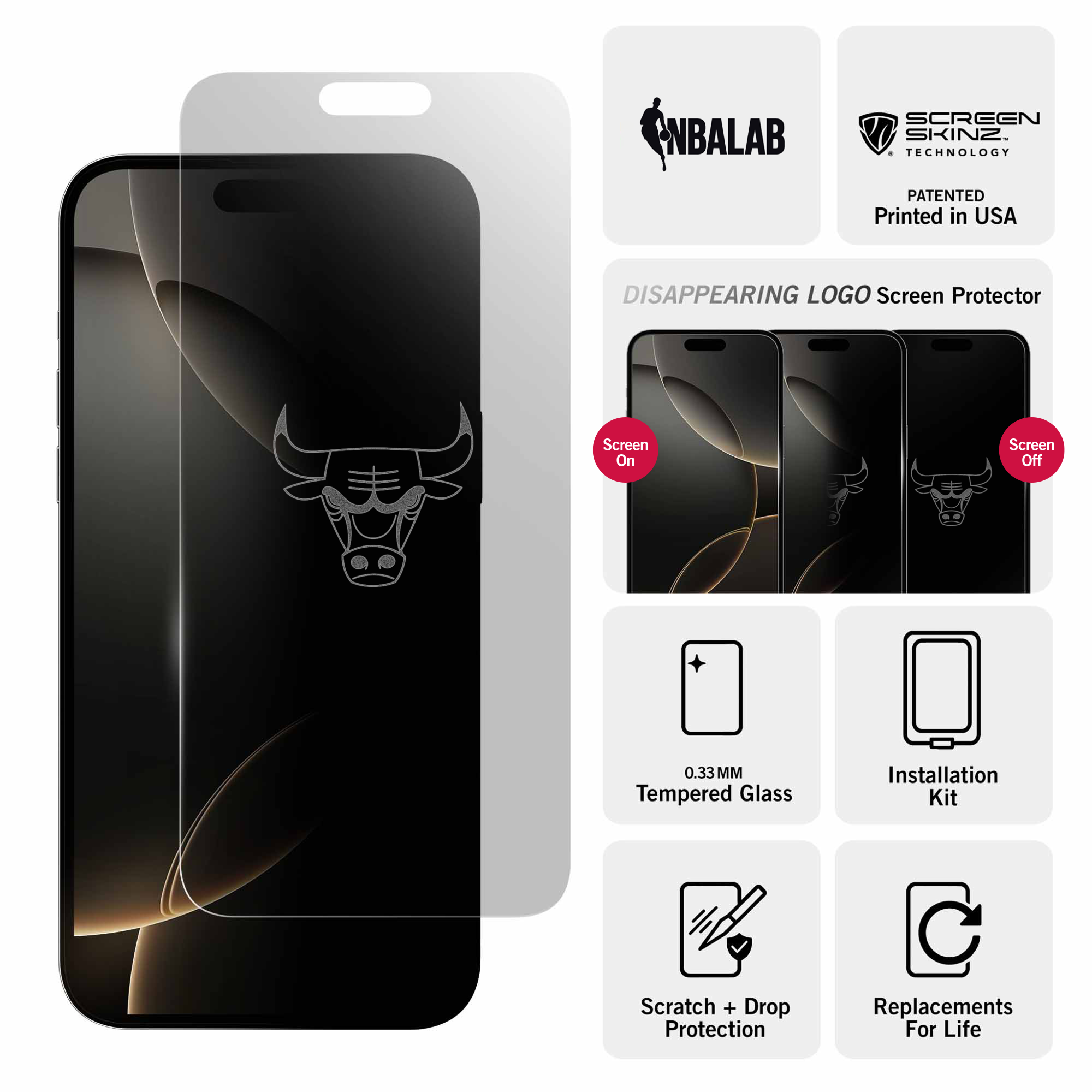 Chicago Bulls Clear Screen Protector