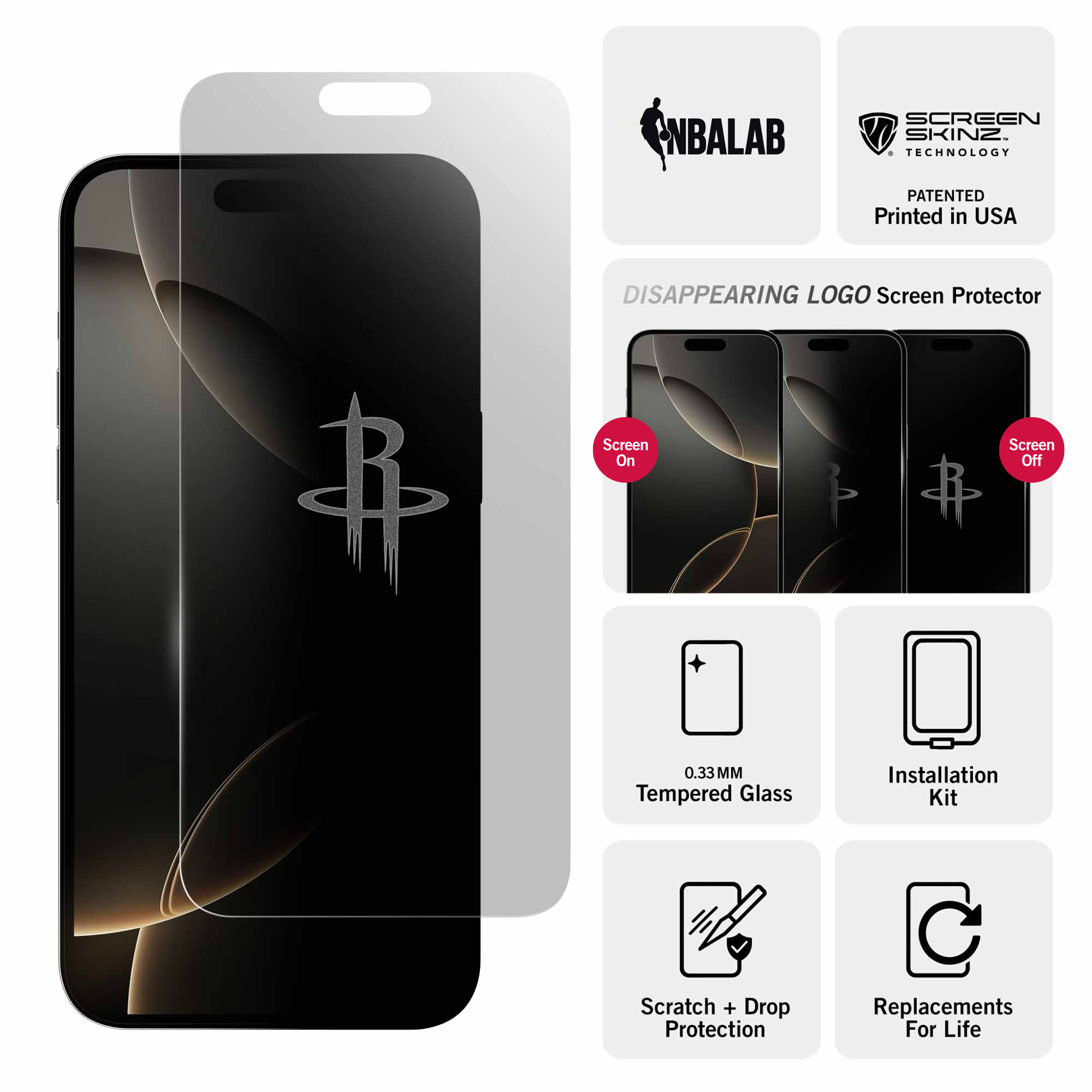 Houston Rockets Clear Screen Protector