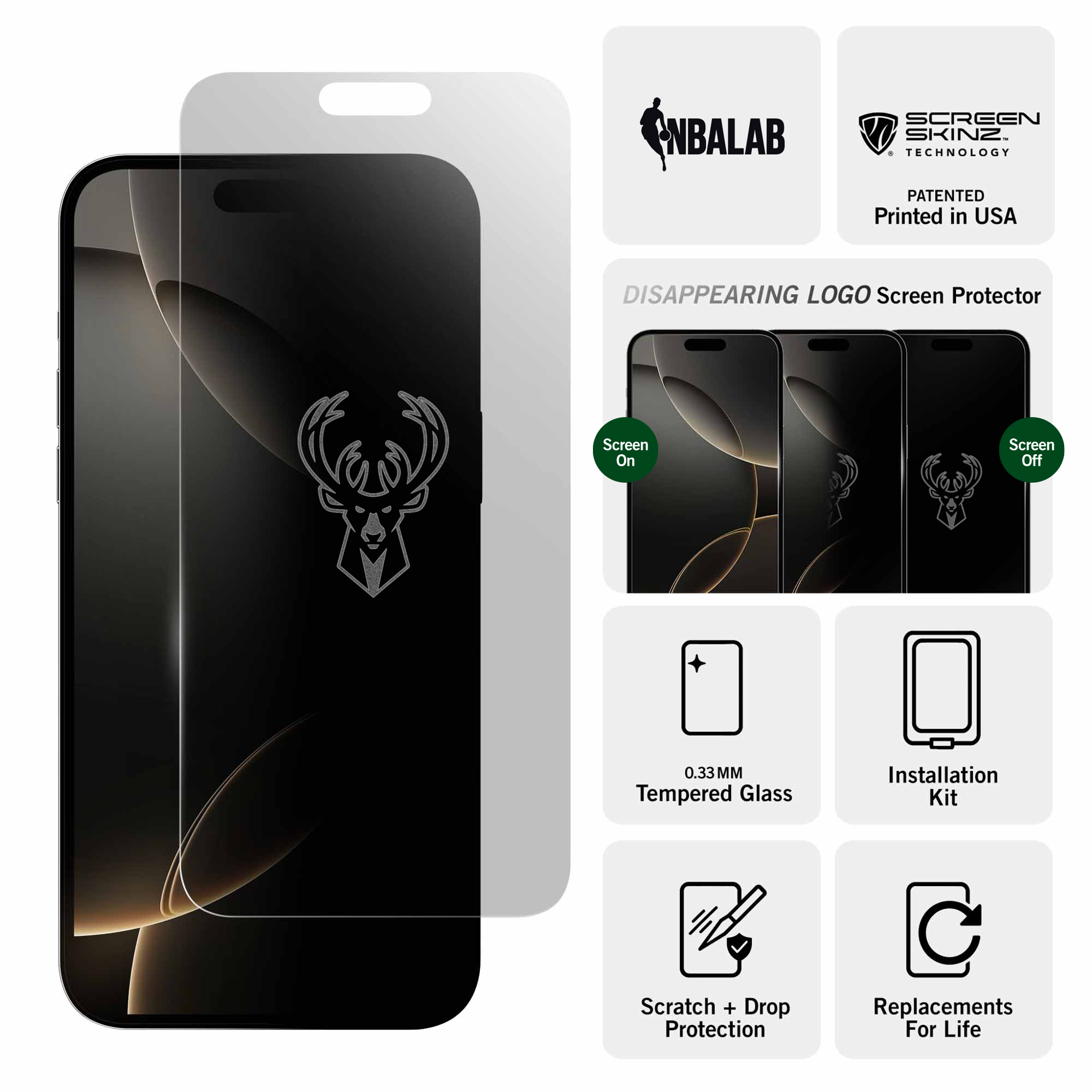 Milwaukee Bucks Clear Screen Protector