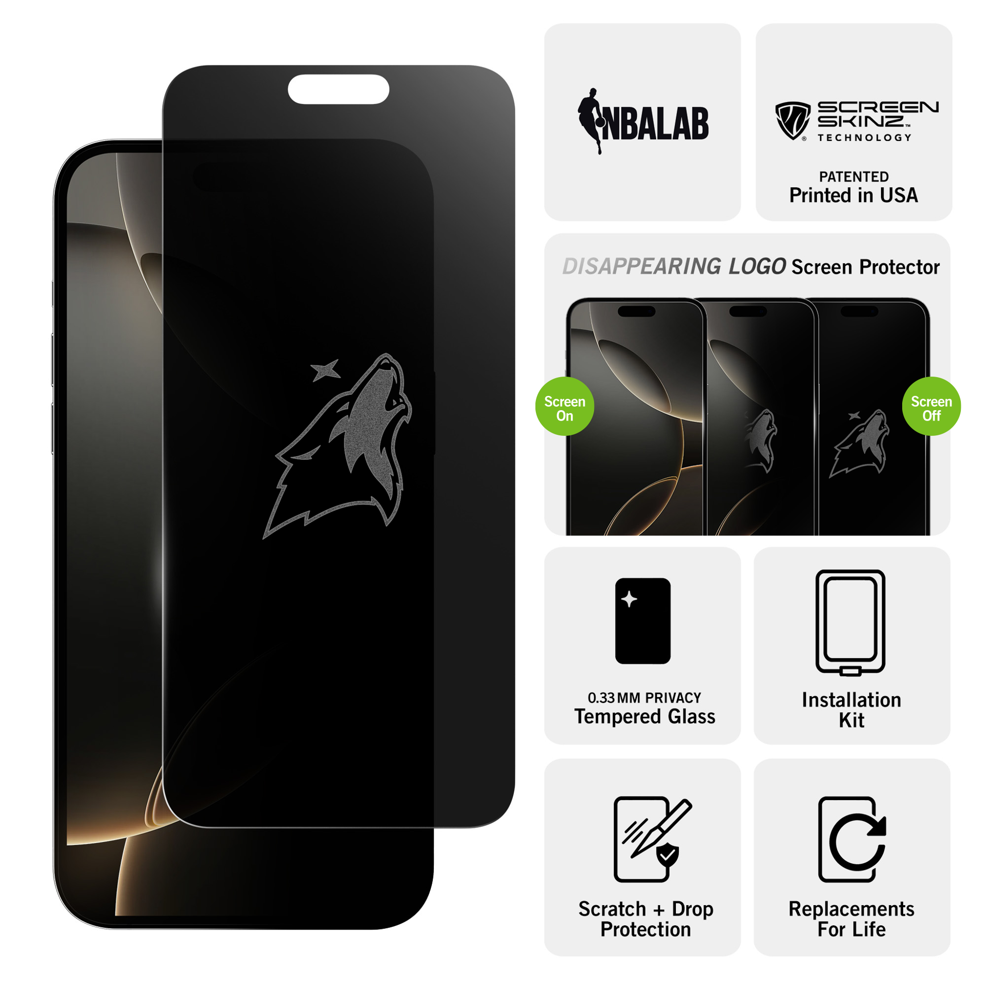 Minnesota Timberwolves Privacy Screen Protector