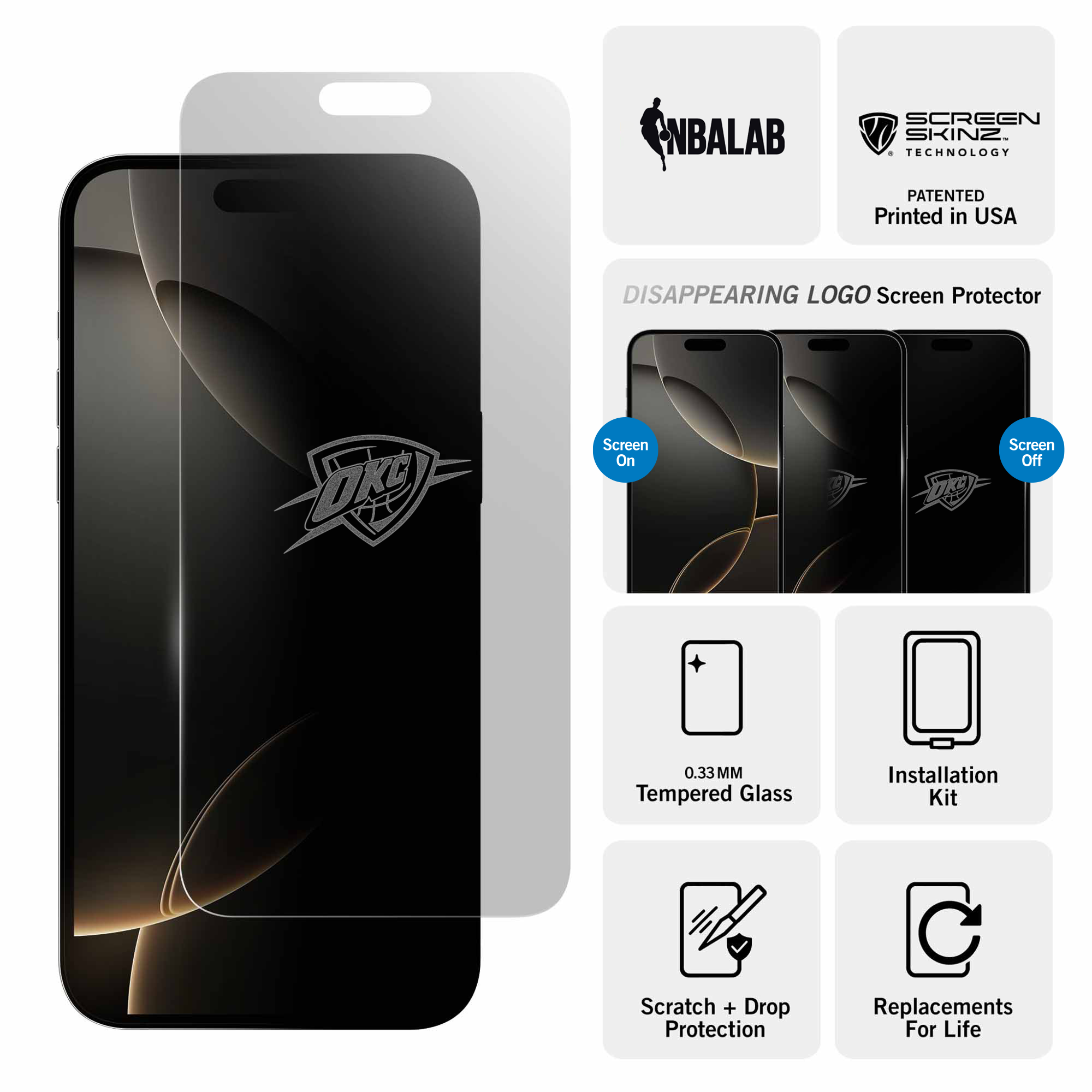 Oklahoma City Thunder Clear Screen Protector