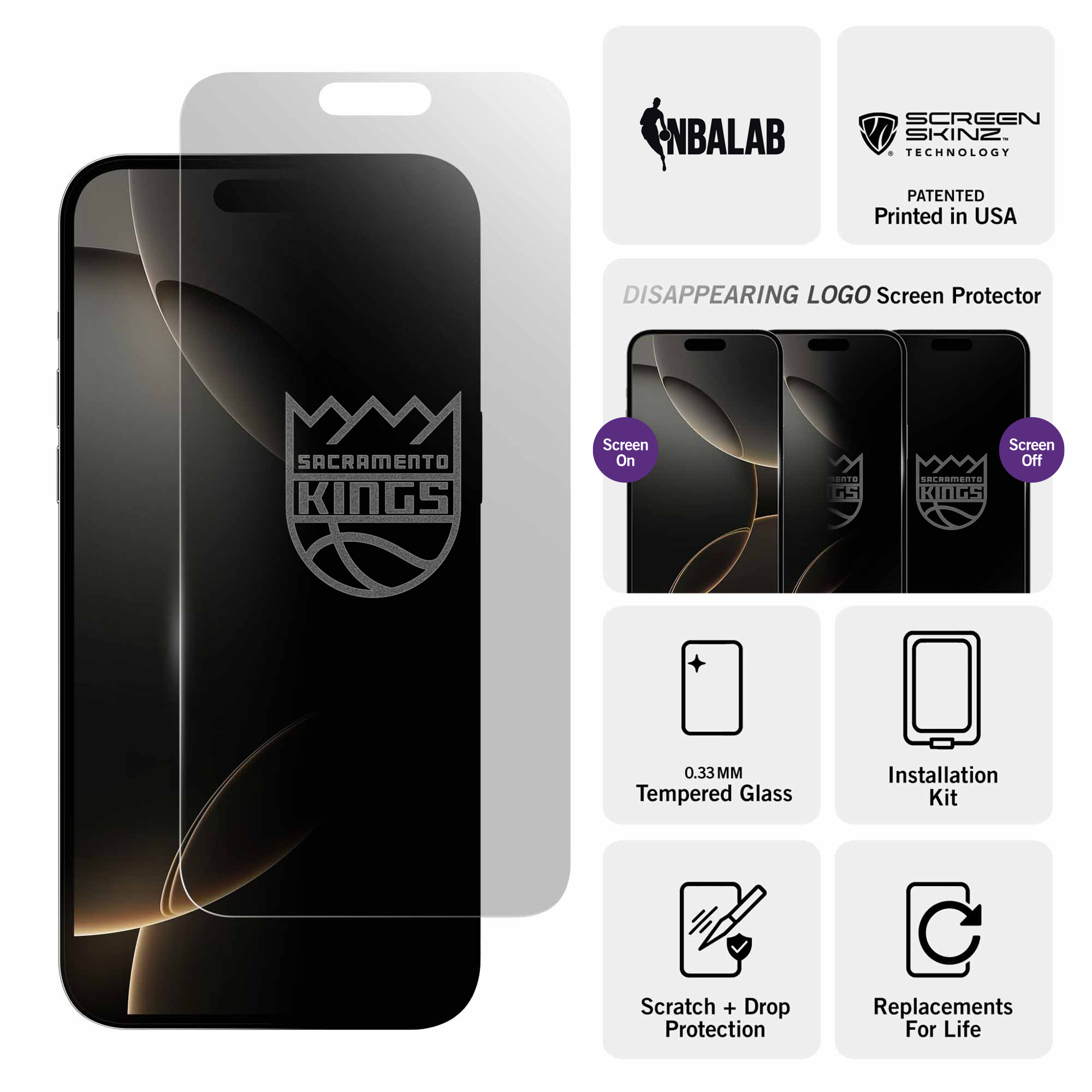Sacramento Kings Clear Screen Protector