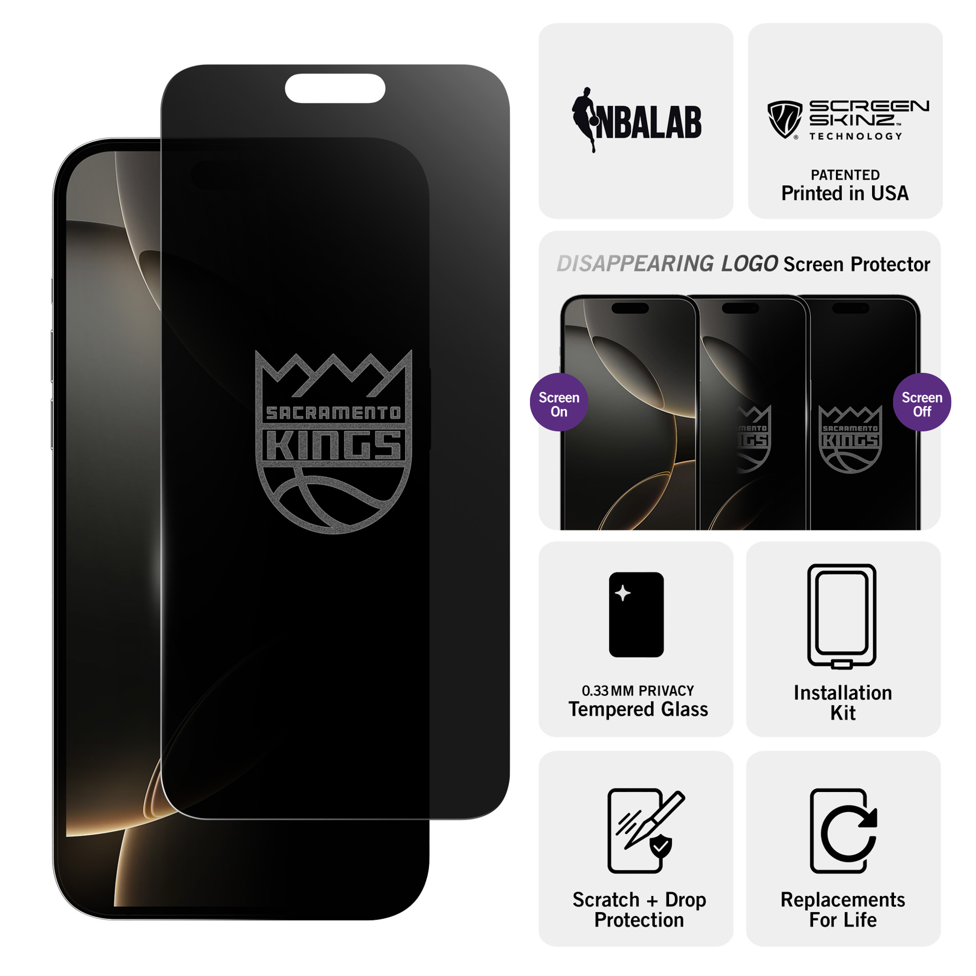 Sacramento Kings Privacy Screen Protector