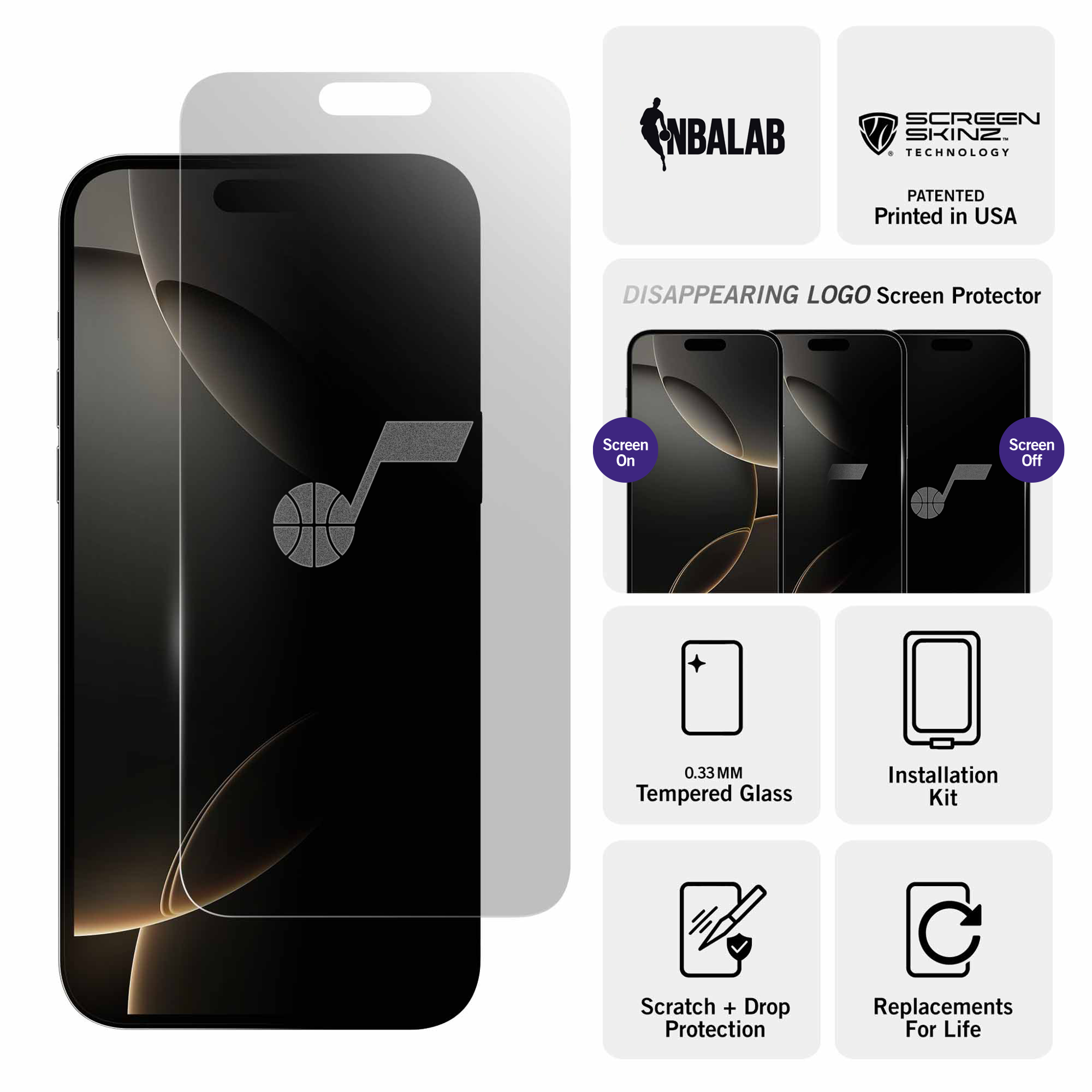 Utah Jazz Clear Screen Protector