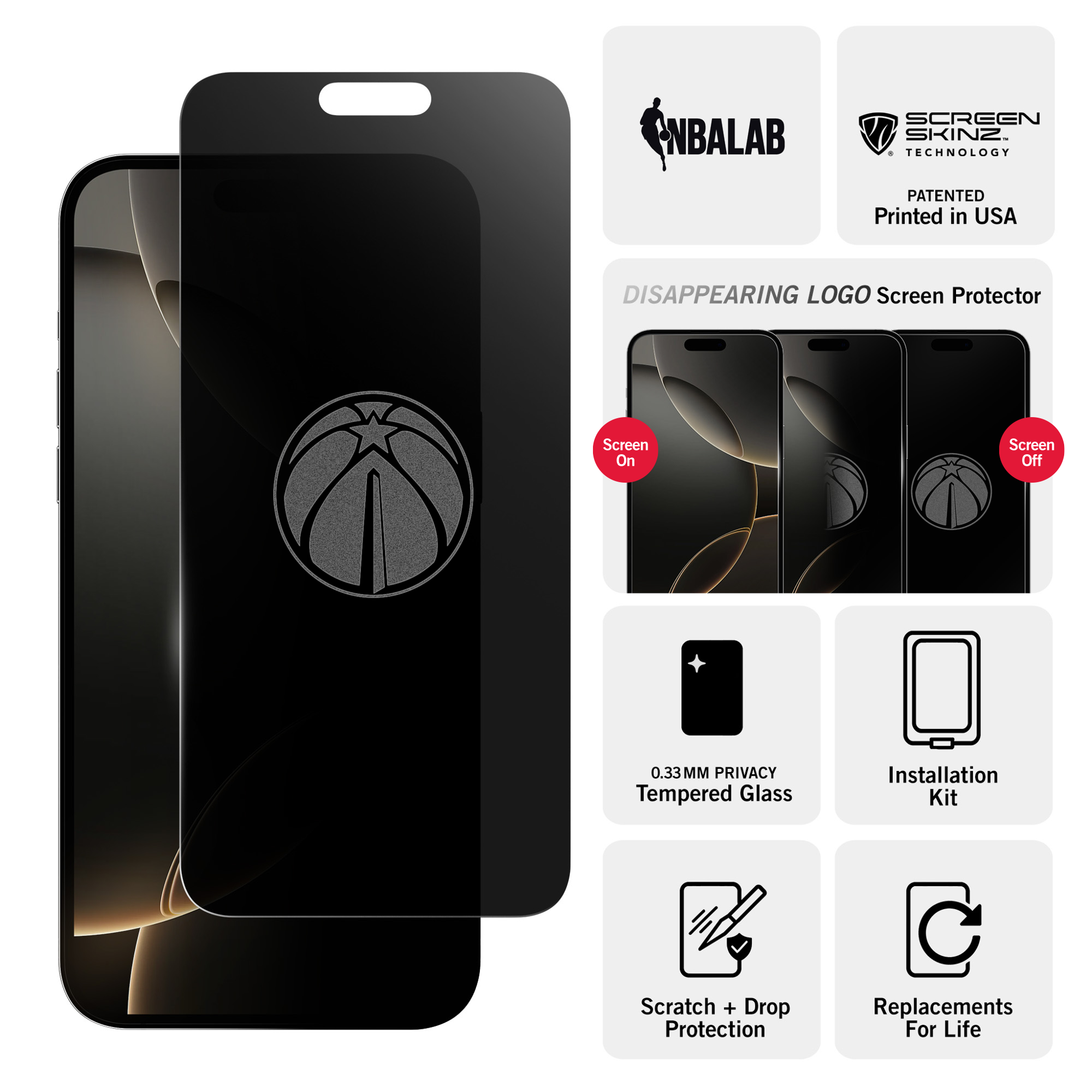 Washington Wizards Privacy Screen Protector