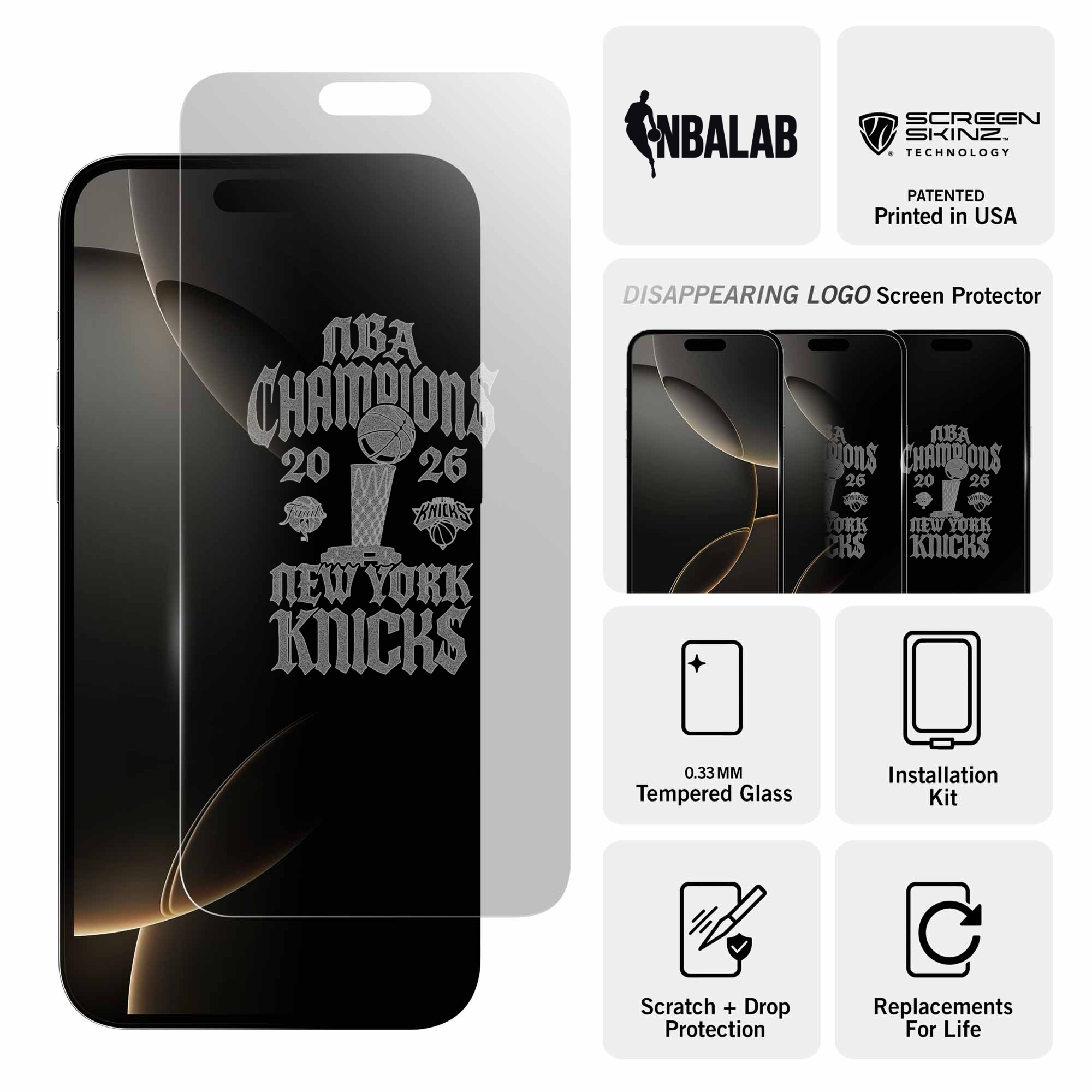 New York Knicks Championship Clear Screen Protector
