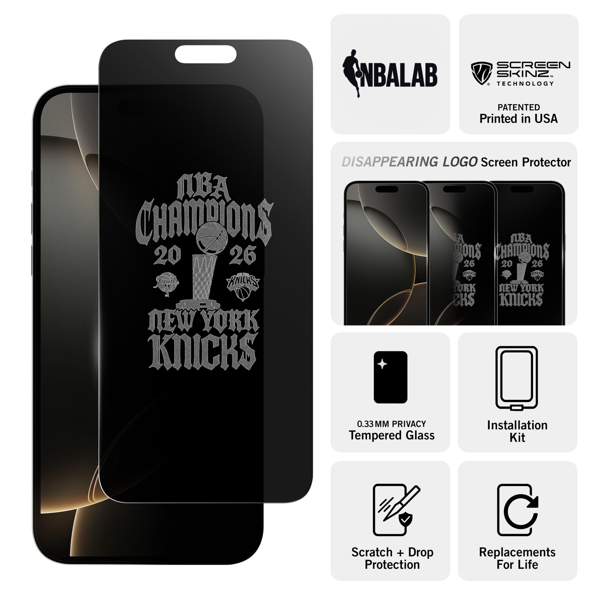 New York Knicks Championship Privacy Screen Protector