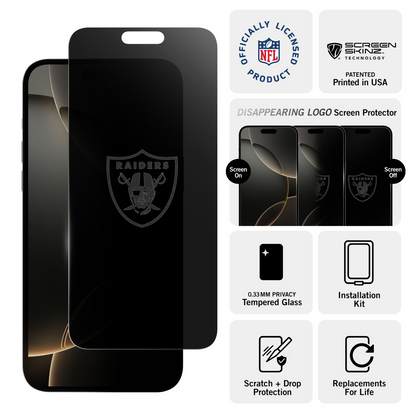 Las Vegas Raiders iPhone Privacy Primary Screen Protector
