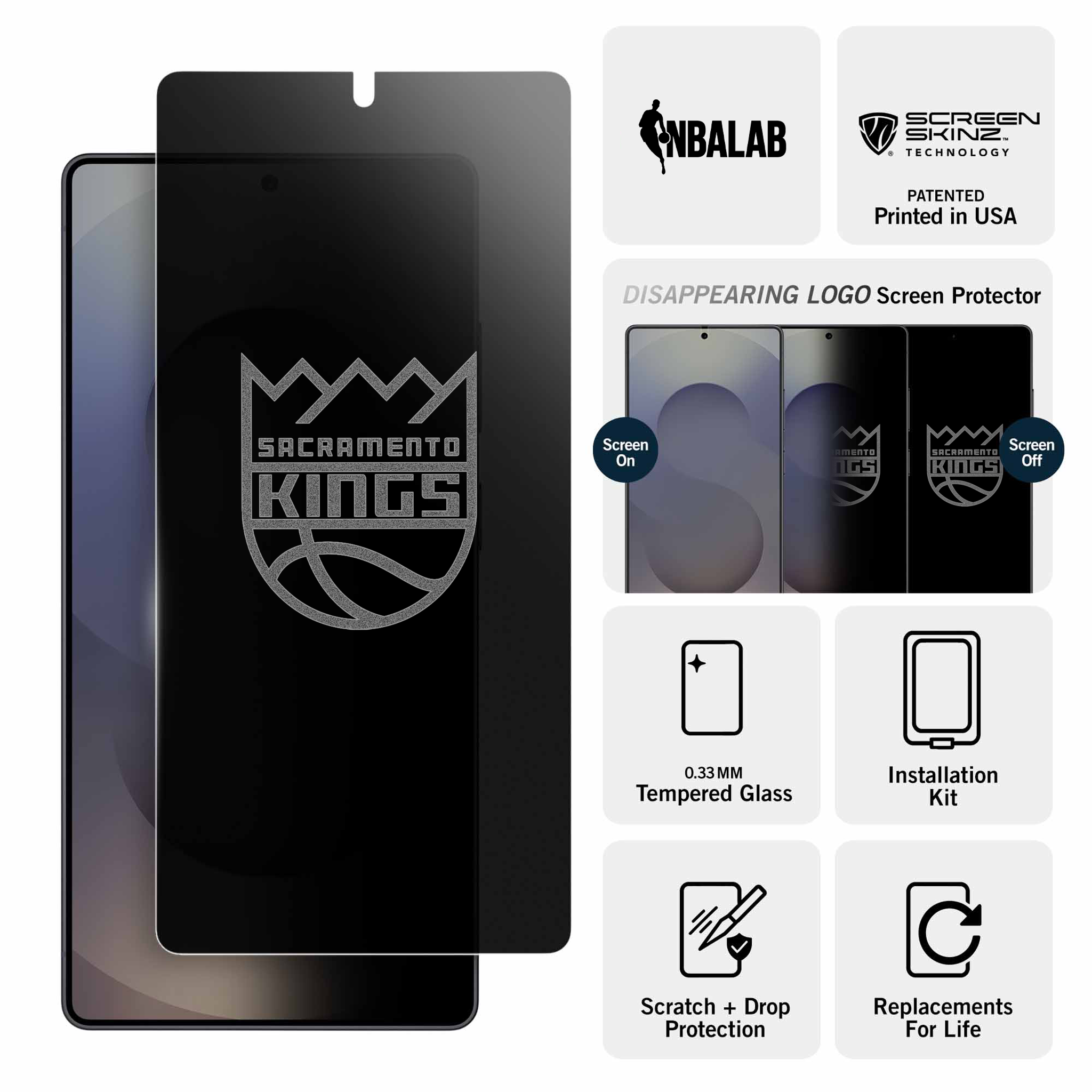 Sacramento Kings Samsung Privacy Screen Protector