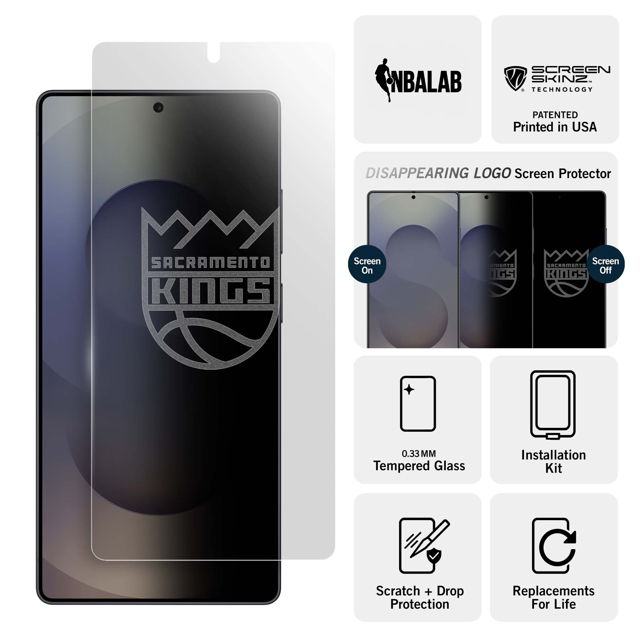 Sacramento Kings Samsung Clear Screen Protector