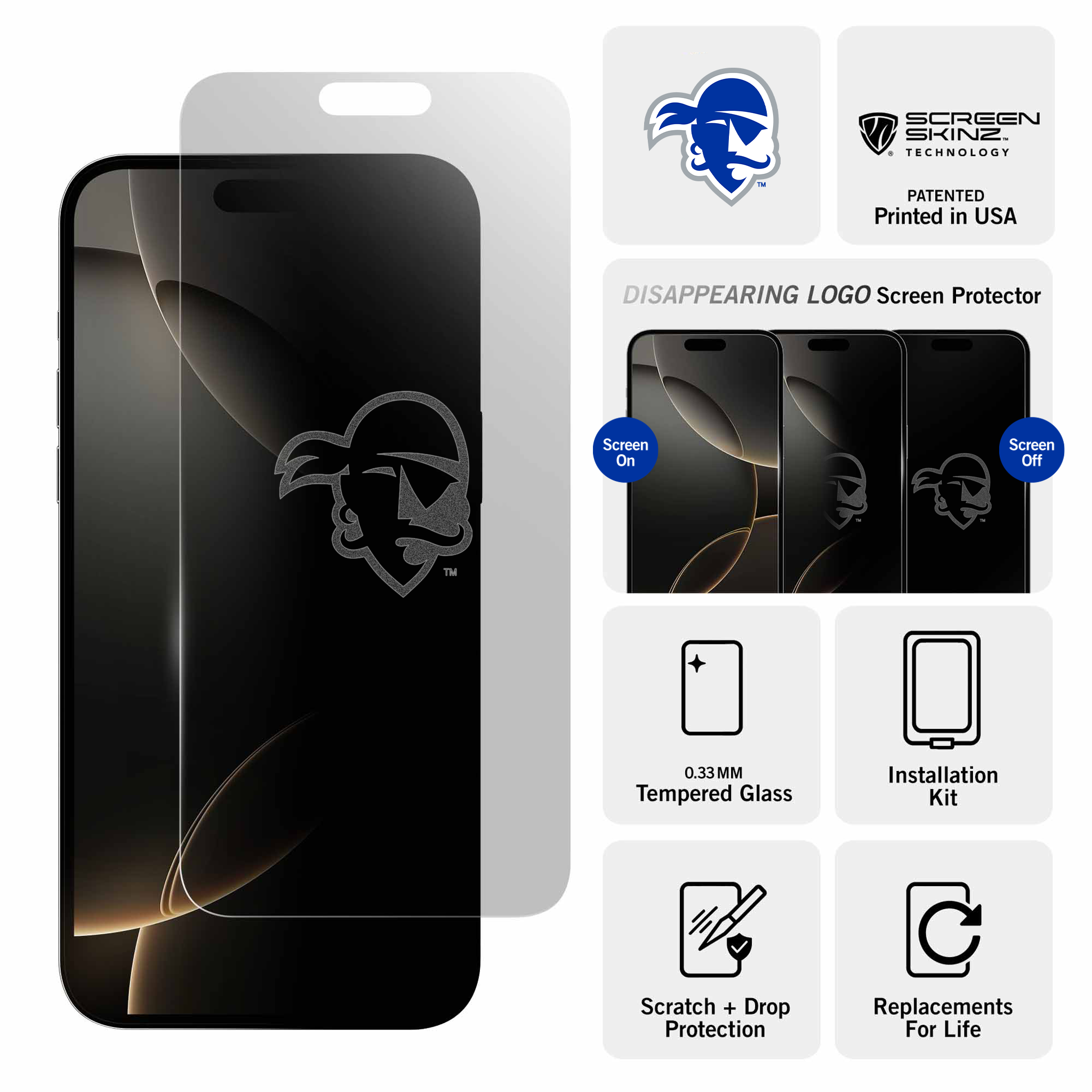 Seton Hall Pirates Clear Screen Protector
