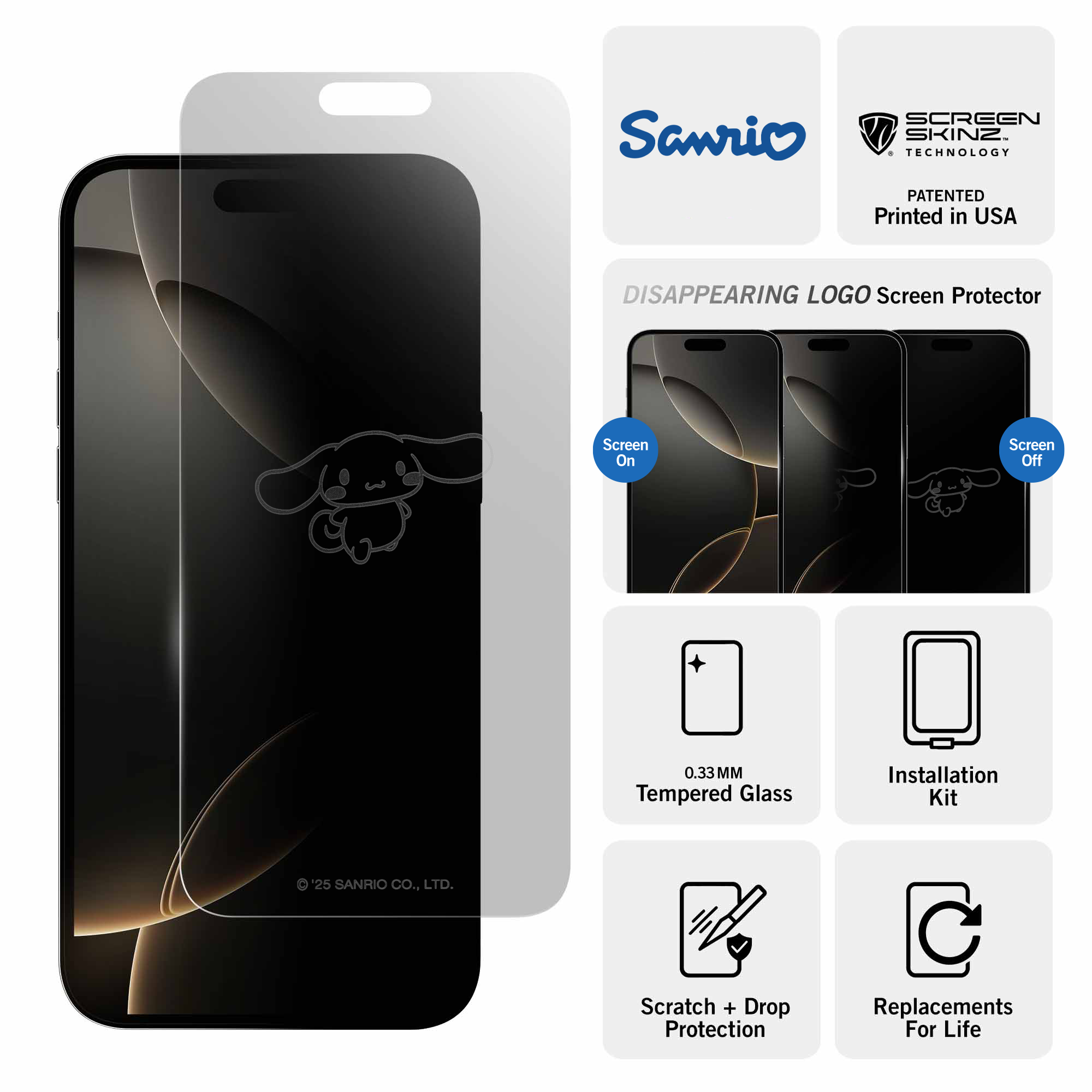 Cinnamoroll Standing Clear Screen Protector
