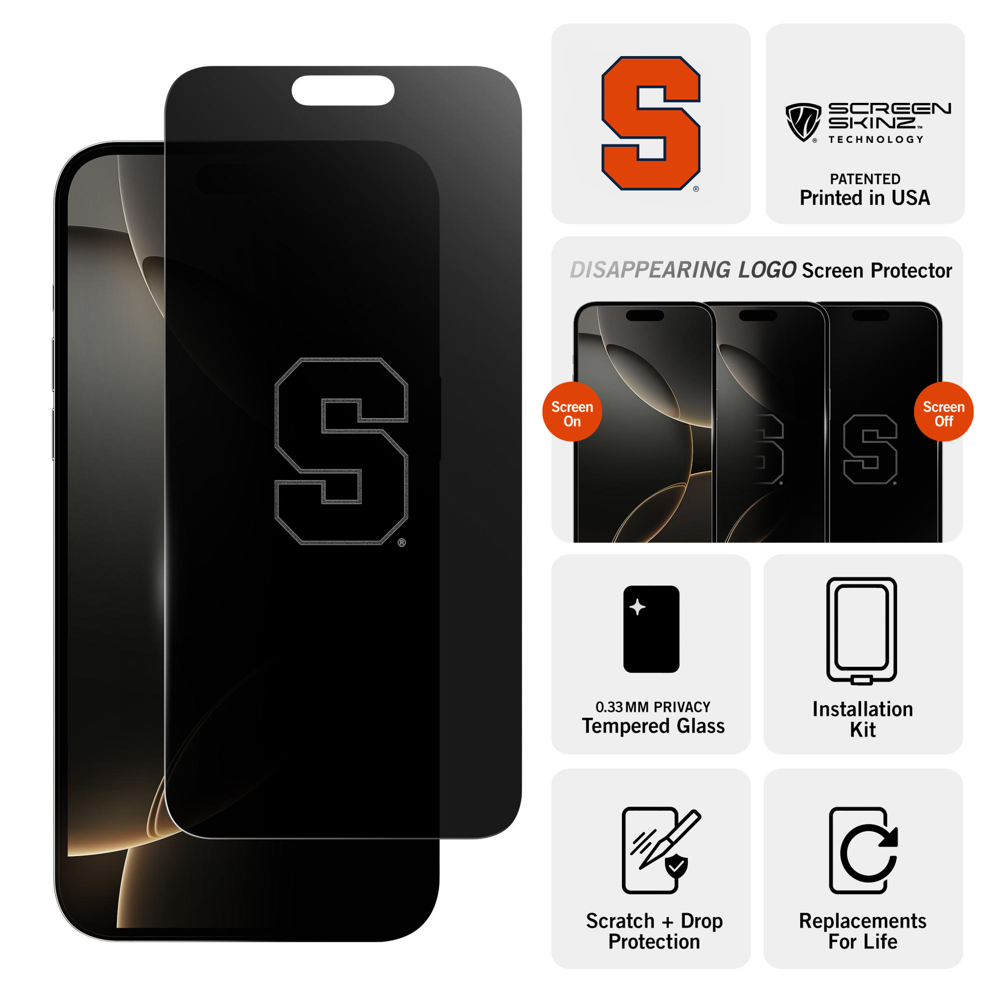 Syracuse Orange Privacy Screen Protector
