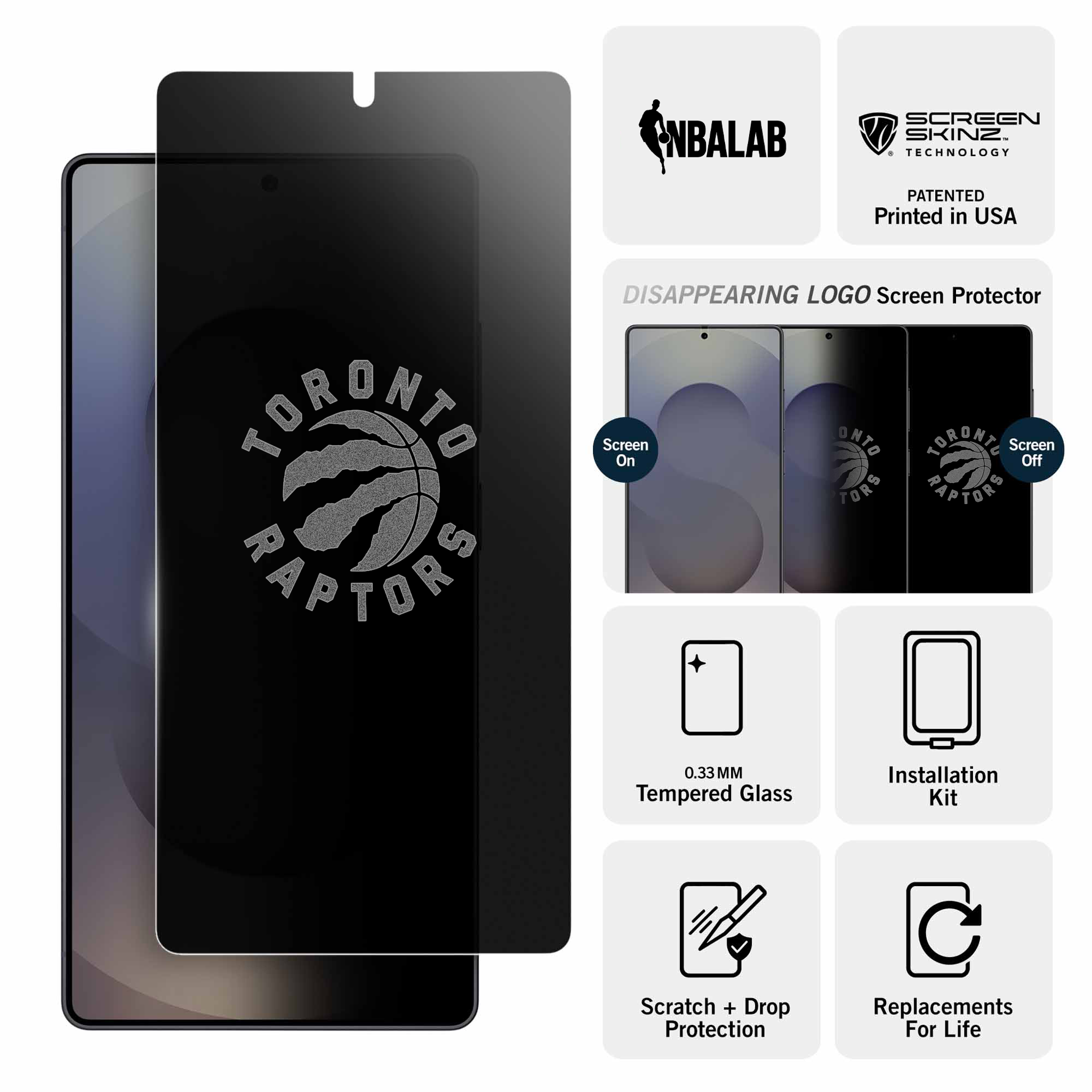 Toronto Raptors Samsung Privacy Screen Protector