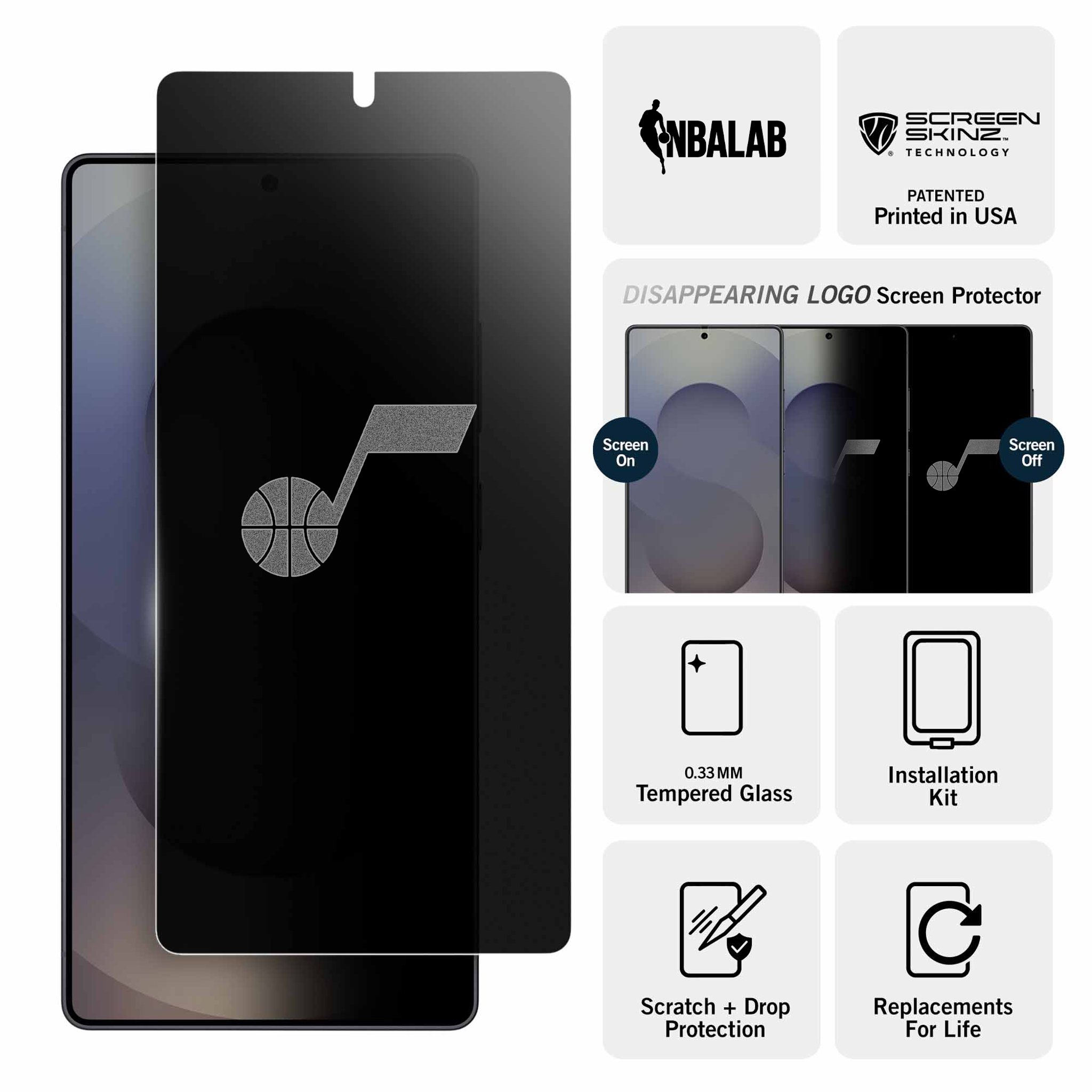 Utah Jazz Samsung Privacy Screen Protector