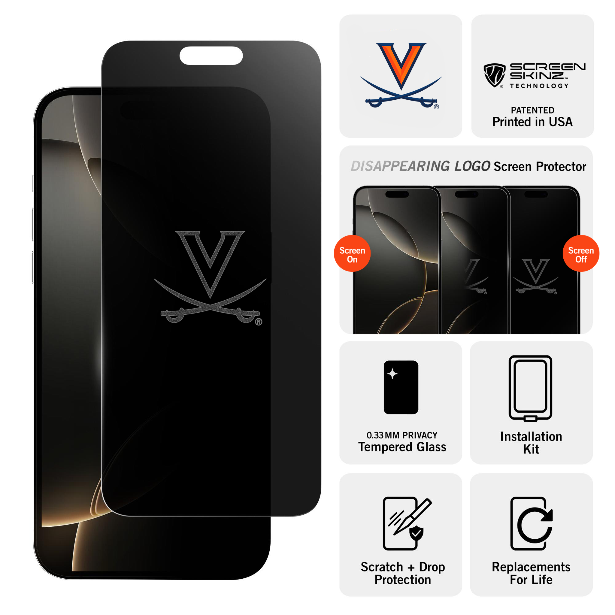 Virginia Cavaliers Privacy Screen Protector