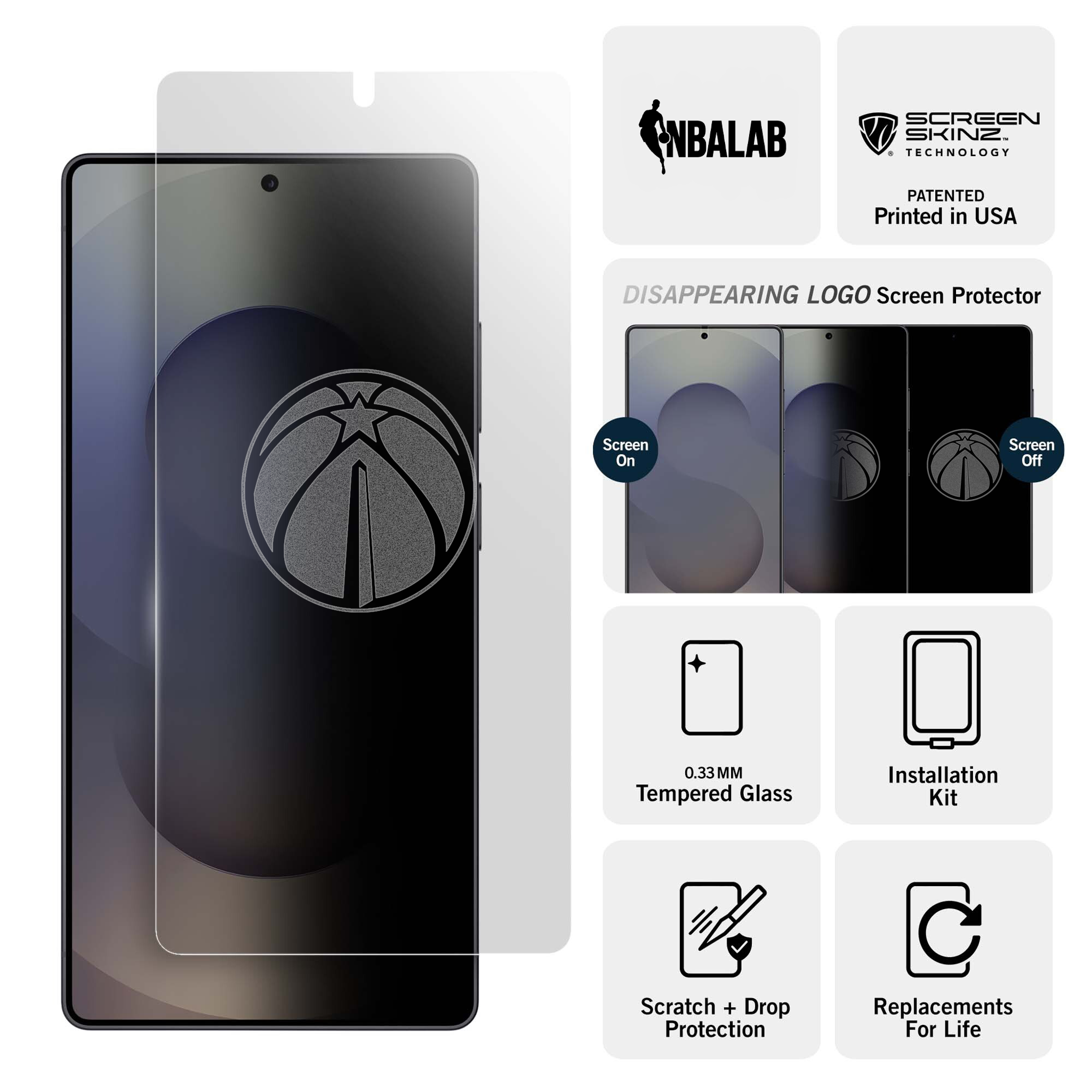 Washington Wizards Samsung Clear Screen Protector