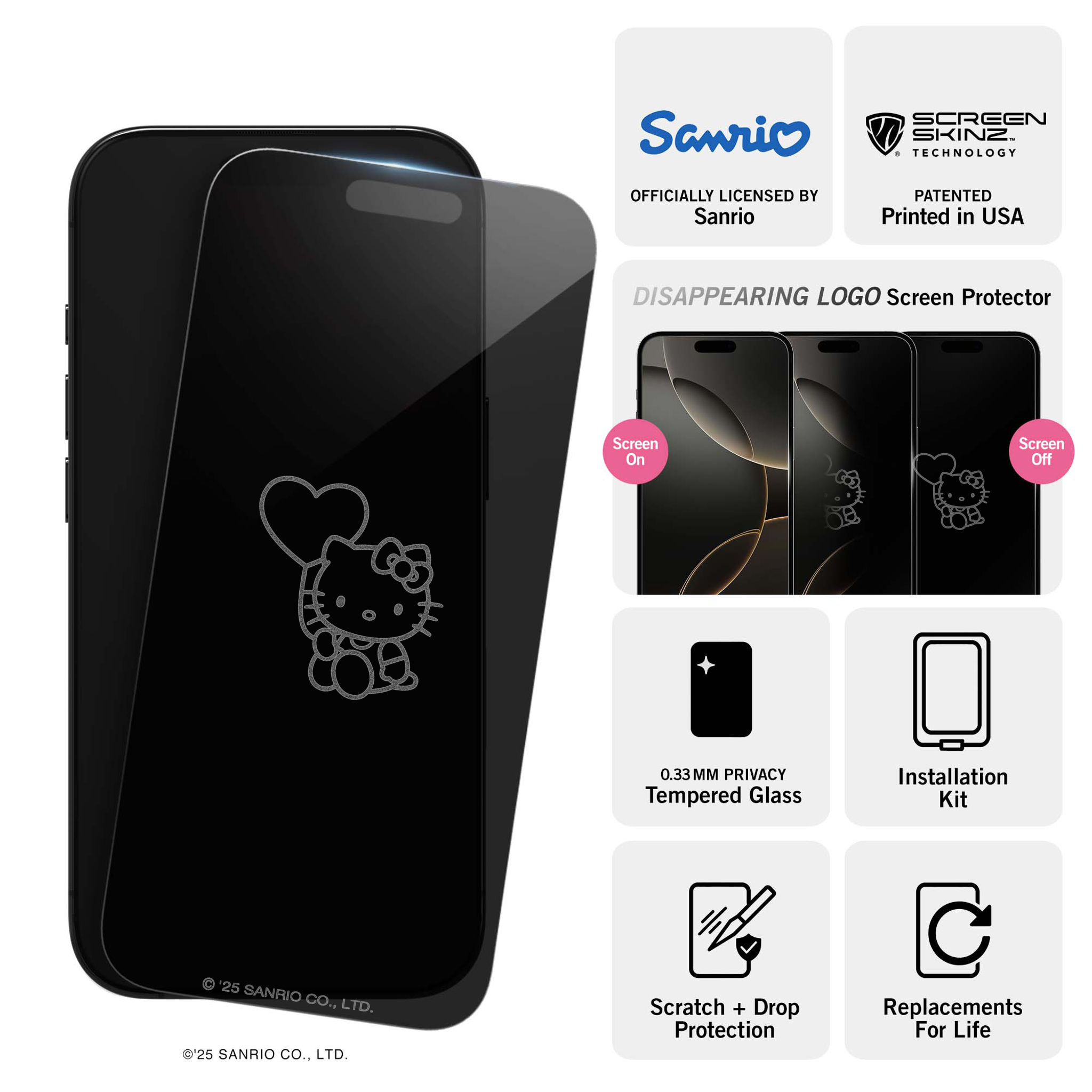 Hello Kitty Balloon iPhone Privacy Screen Protector